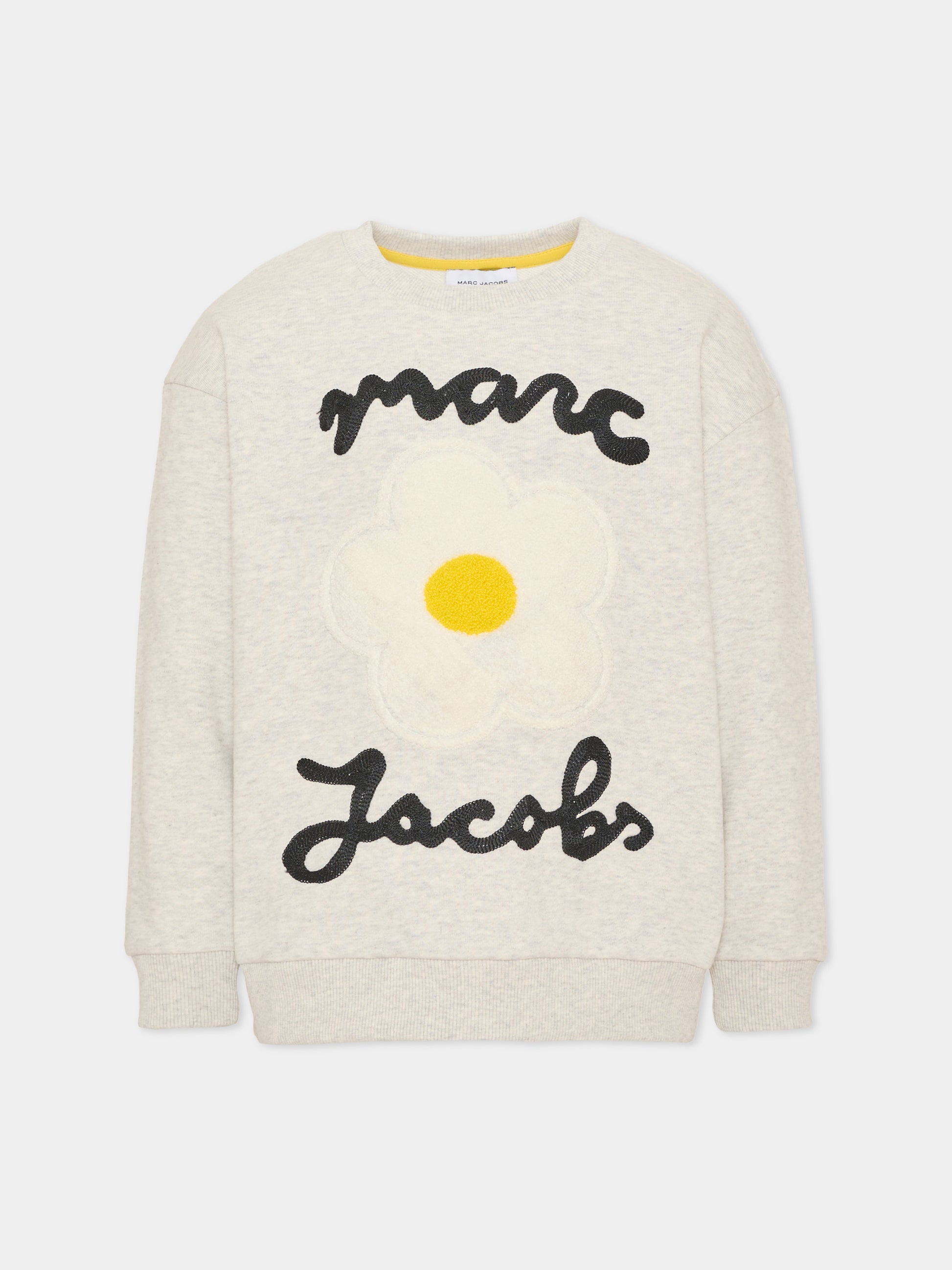 Felpa girocollo grigia per bambina,Marc Jacobs,W61009 A18