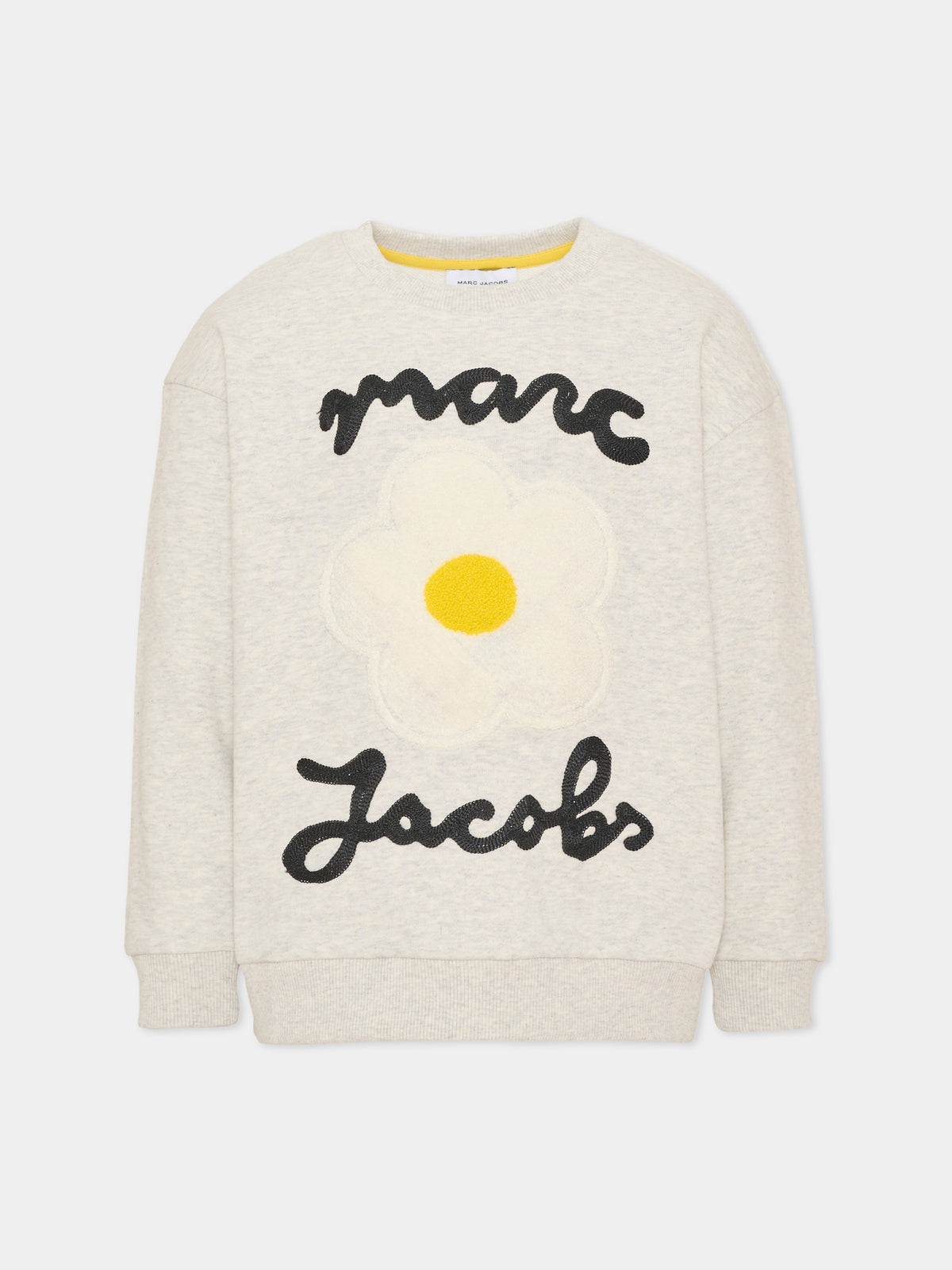 Felpa girocollo grigia per bambina,Marc Jacobs,W61009 A18