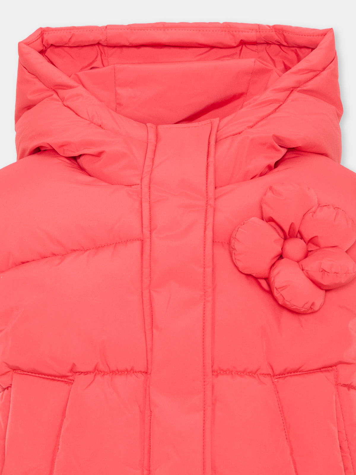 Gilet rosa per bambina con fiore,Marc Jacobs,W61013 98A