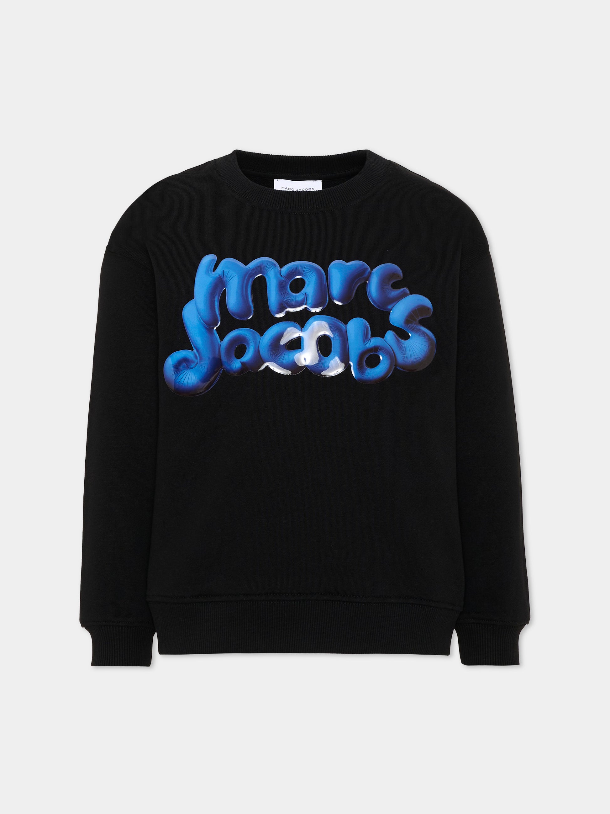 Felpa nera per bambino con logo,Marc Jacobs,W61035 09B