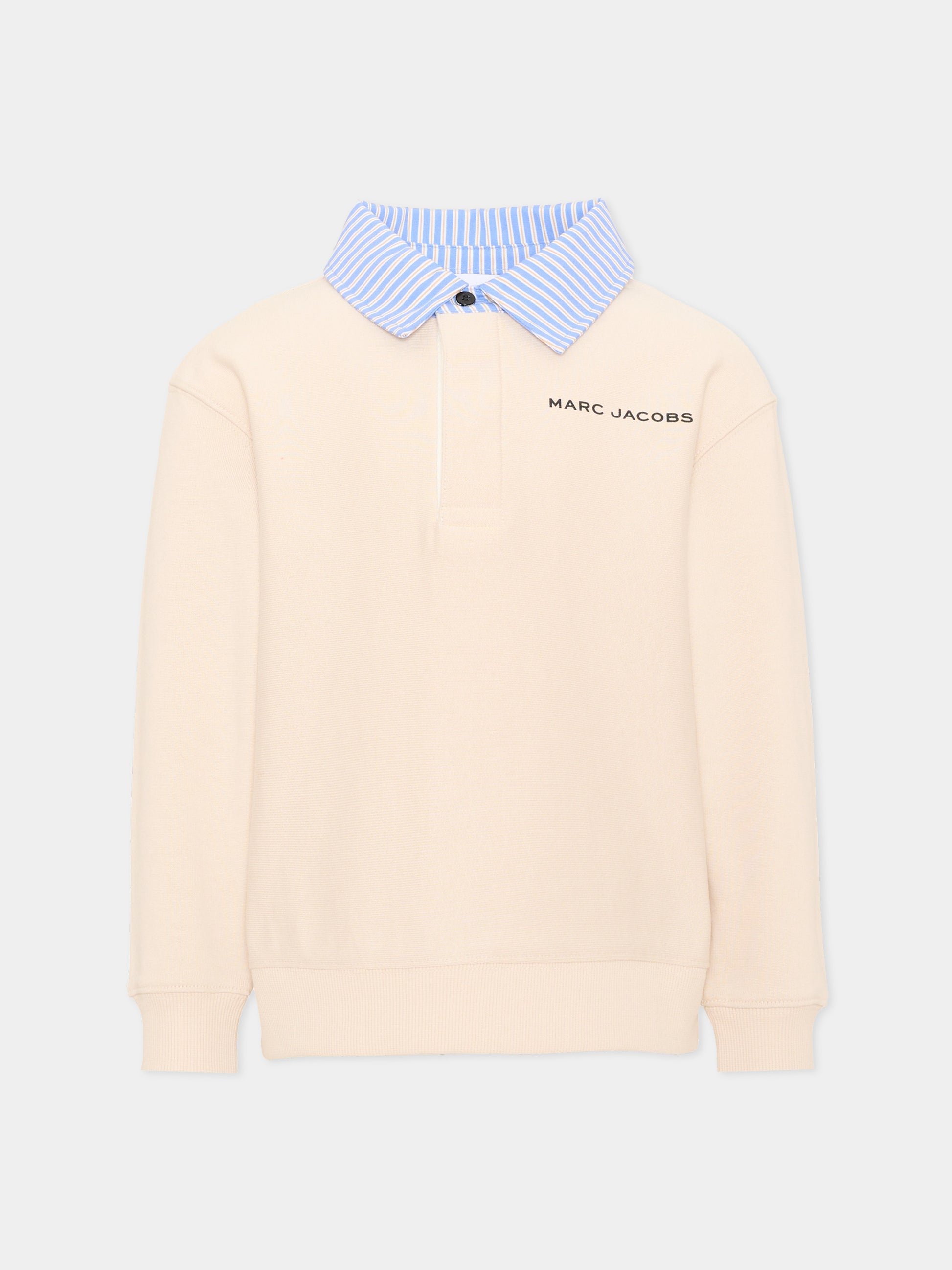 Polo a manica lunga avorio con logo,Marc Jacobs,W61038 24B