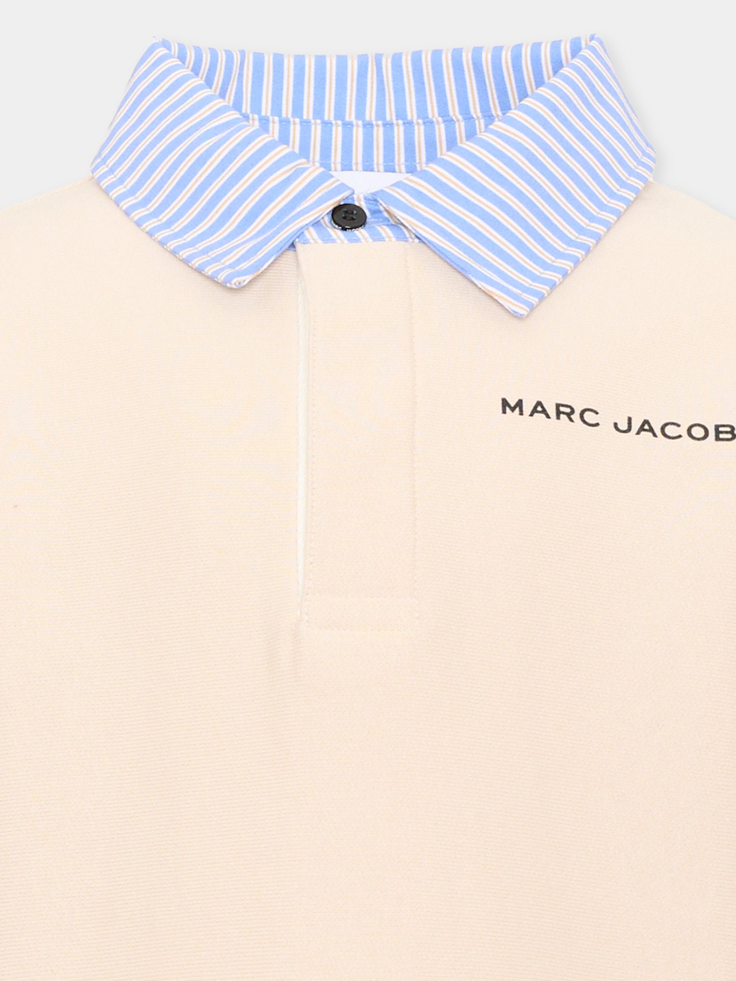 Polo a manica lunga avorio con logo,Marc Jacobs,W61038 24B