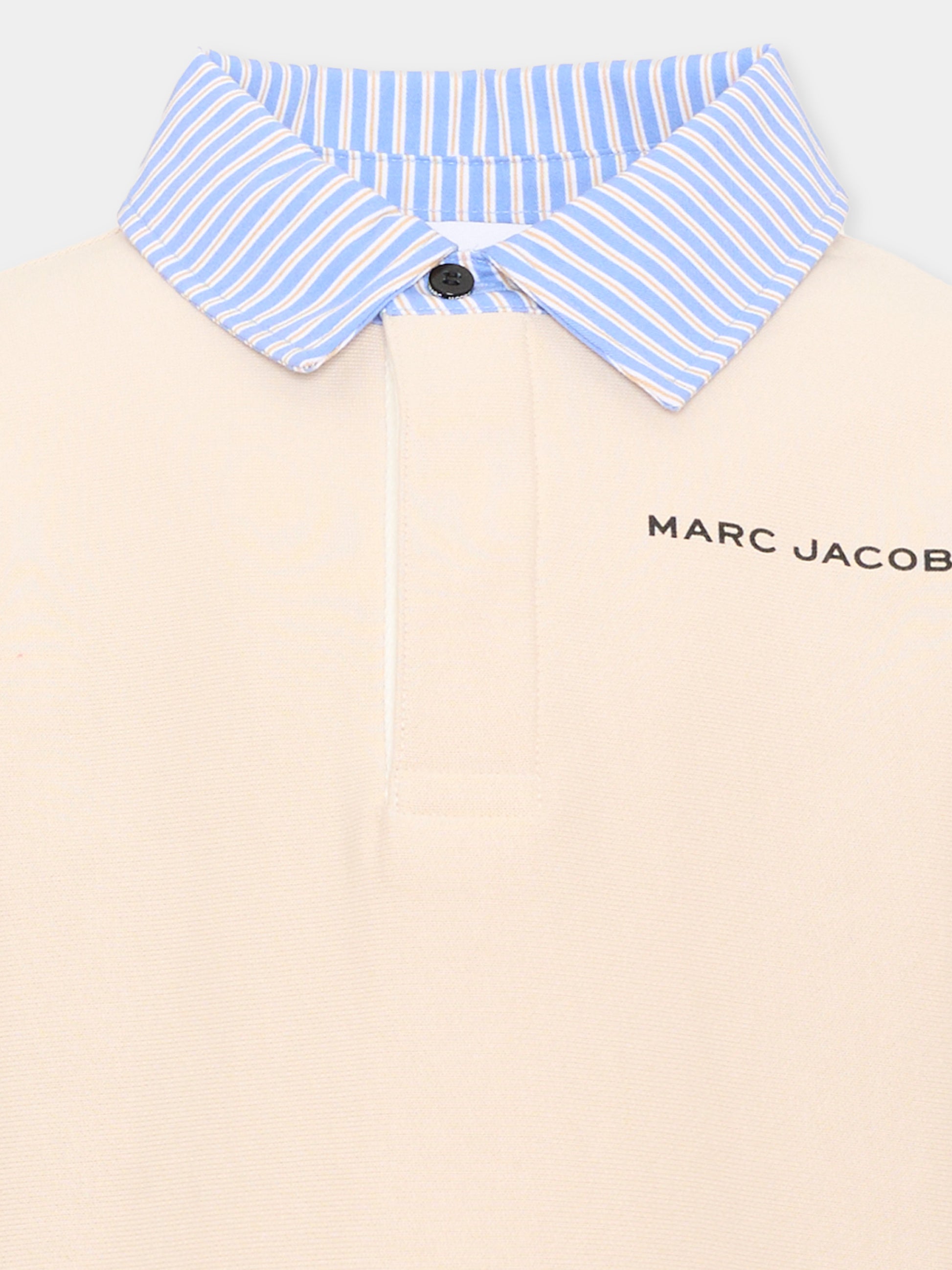 Polo a manica lunga avorio con logo,Marc Jacobs,W61038 24B