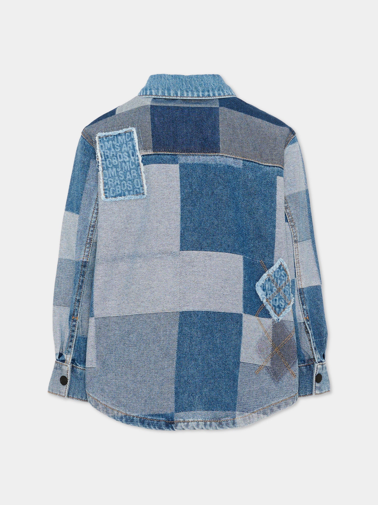 Camicia a manica lunga blu patchwork,Marc Jacobs,W61047 Z10