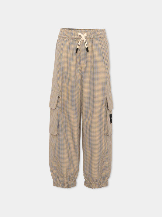 Pantalone beige per bambino a quadri,Marc Jacobs,W61051 184