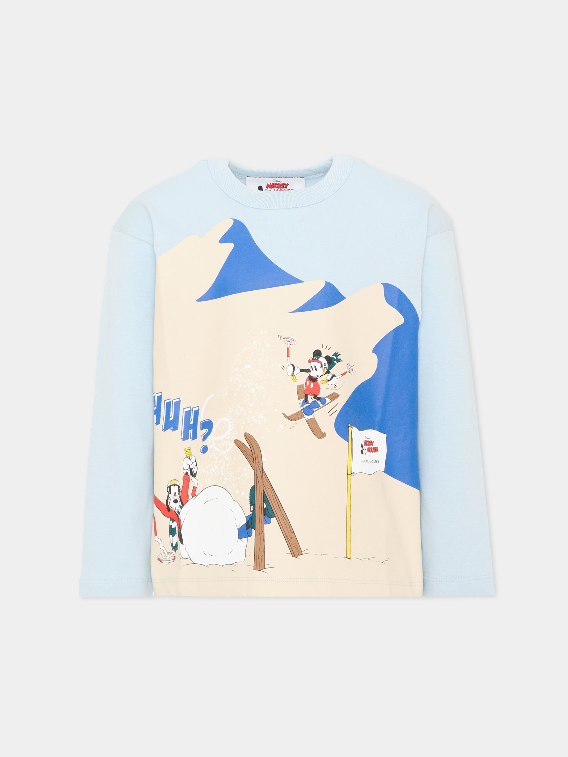 T-shirt a manica lunga azzurra con stampa,Marc Jacobs,W61063 794