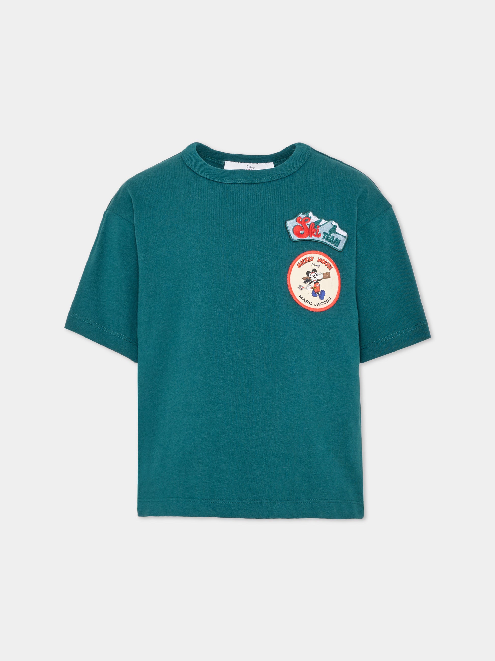 T-shirt a manica corta verde per bambino con stampa,Marc Jacobs,W61065 668