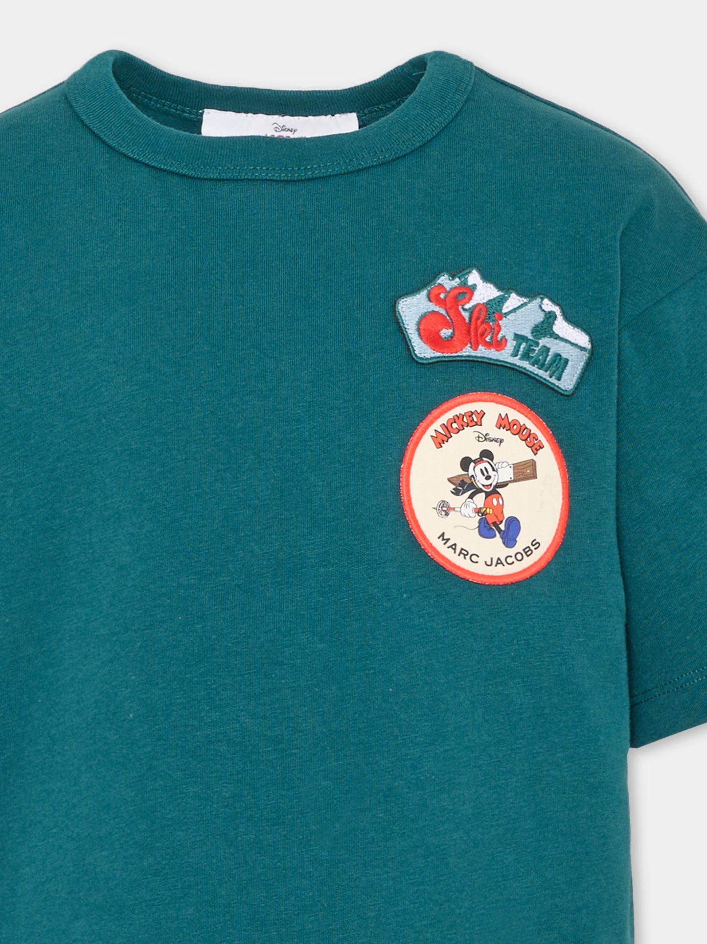 T-shirt a manica corta verde per bambino con stampa,Marc Jacobs,W61065 668
