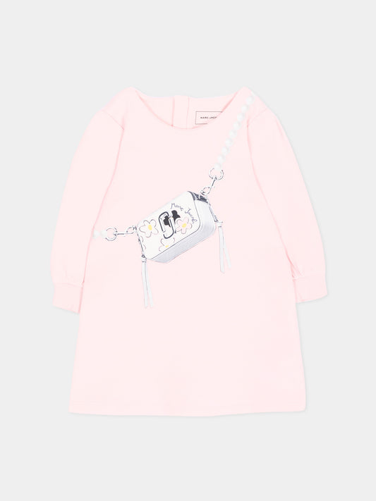 Vestito a manica lunga rosa stampa,Marc Jacobs,W61071 43M