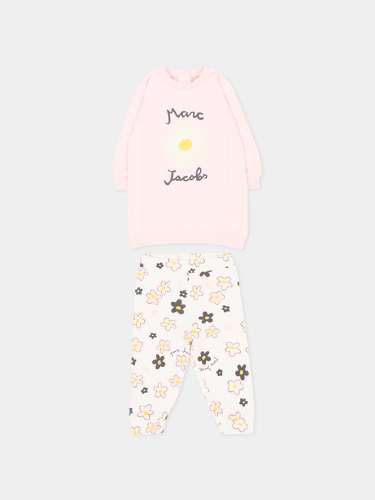 Completo sportivo lungo rosa per neonata,Marc Jacobs,W61072 43M