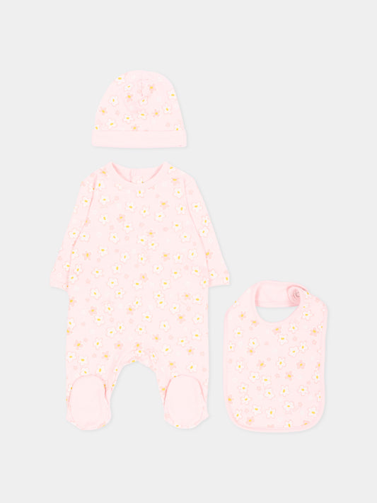 Set Tutine rosa per neonata floreale,Marc Jacobs,W61076 43M