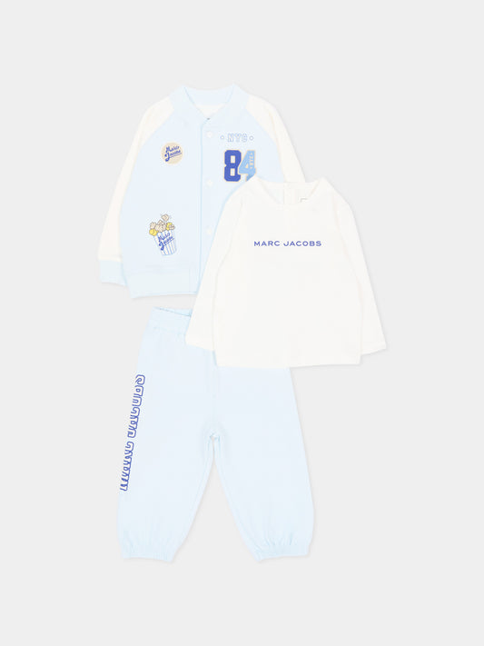 Completo sportivo lungo azzurro con logo,Marc Jacobs,W61078 77X