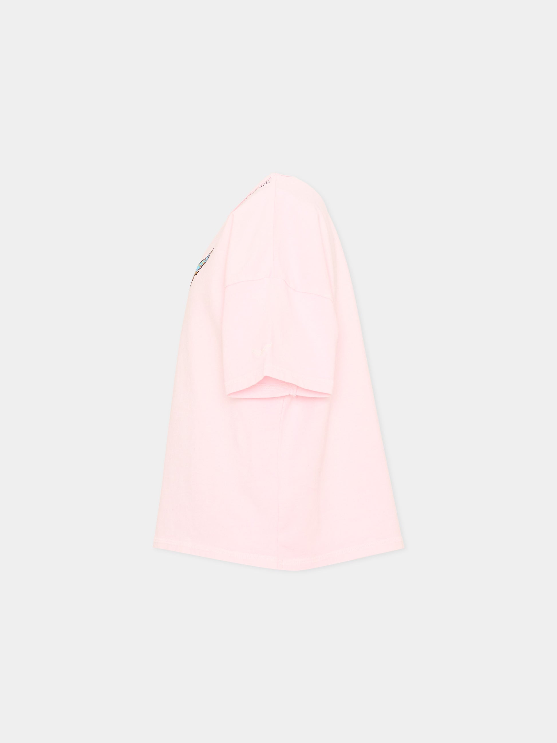 T-shirt rosa per bambina con logo,Zadig & Voltaire Kids,X60791 44A