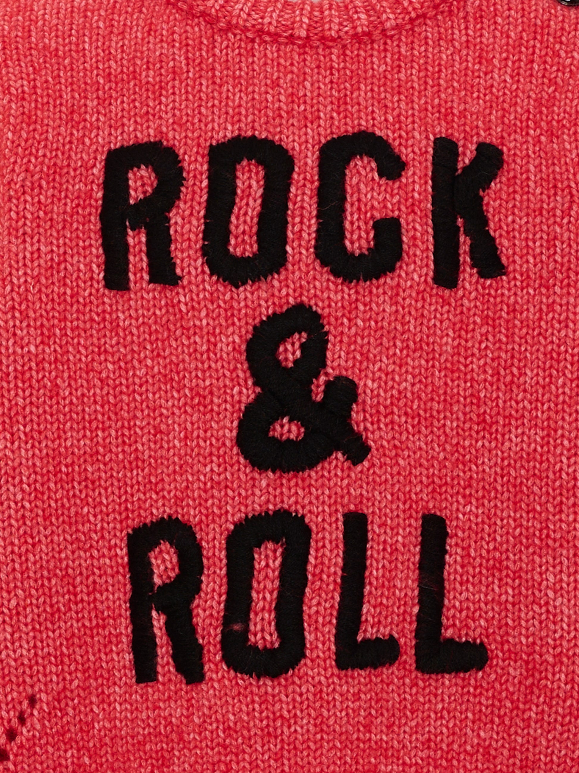 Maglione rosso per bambina con scritta,Zadig & Voltaire Kids,X60809 954