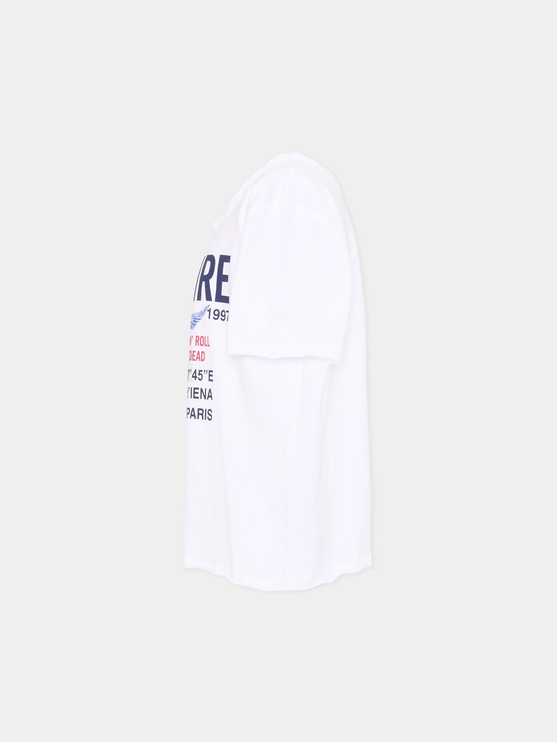 T-shirt bianca per bambino con logo,Zadig & Voltaire Kids,X60840 10P