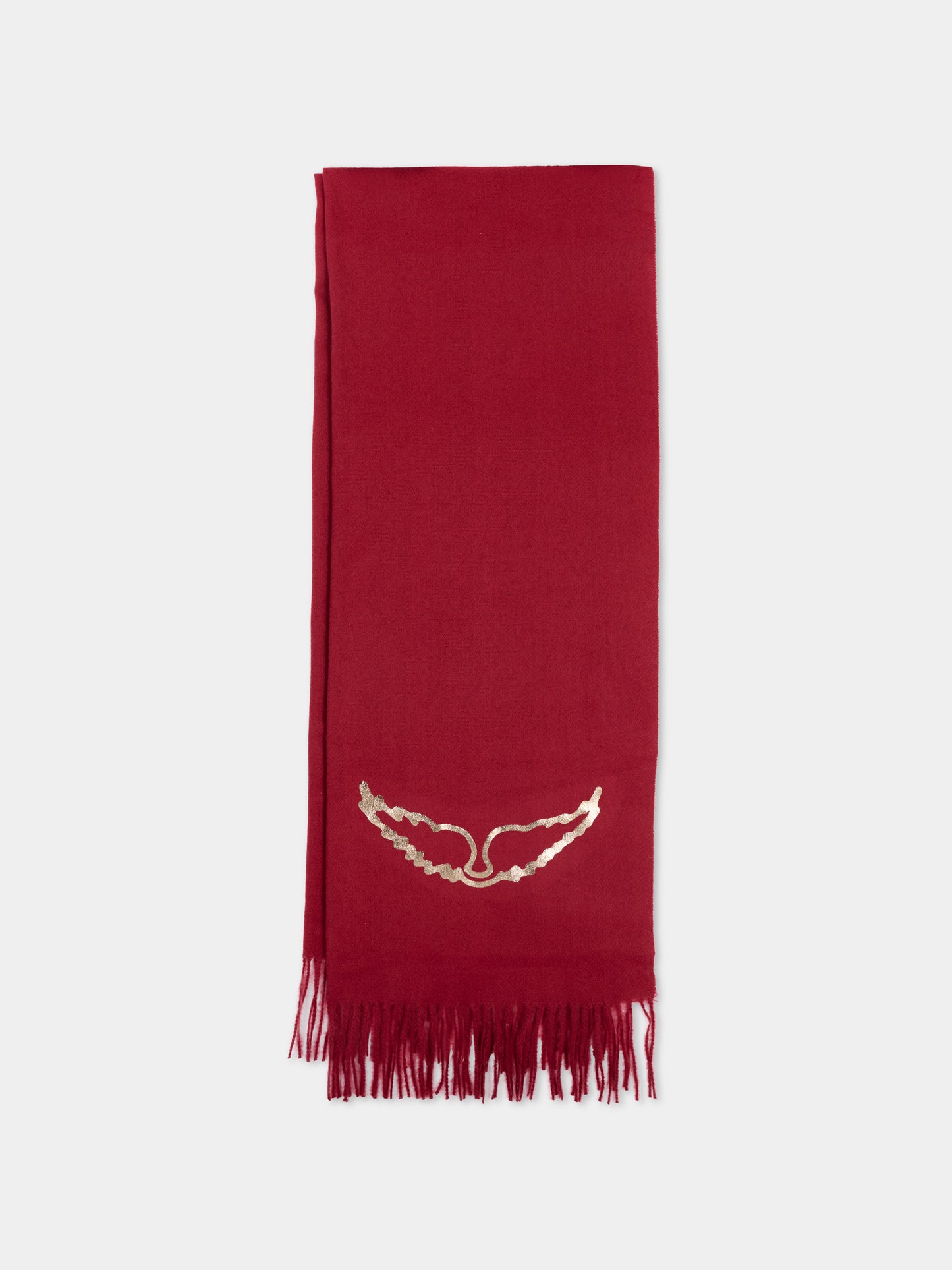 Sciarpa bordeaux per bambina con ali,Zadig & Voltaire Kids,X60878 954