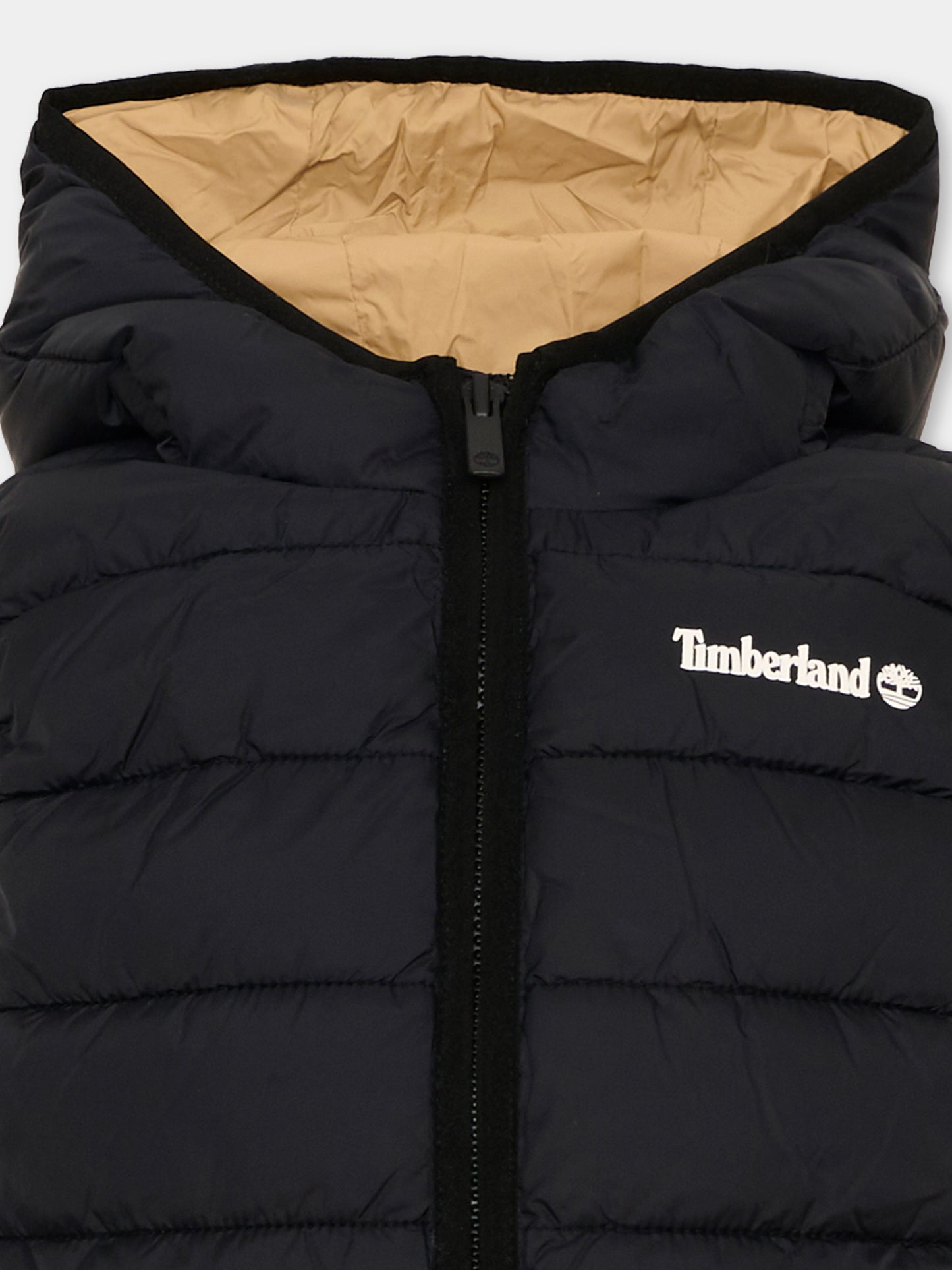 Gilet blu per bambino con cappuccio,Timberland,T60378 M13