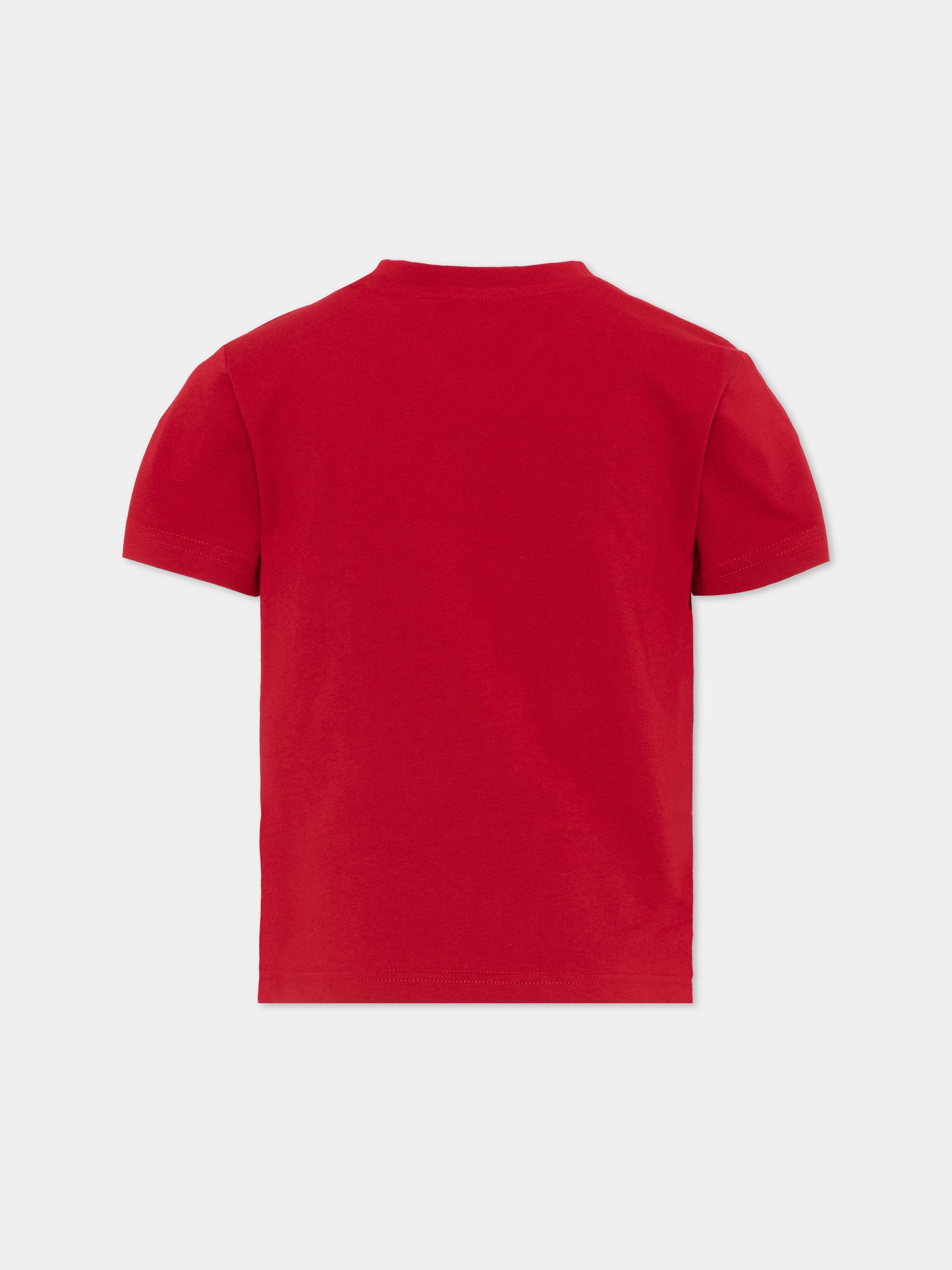 T-shirt rossa per bambino con logo,Timberland,T60968 974