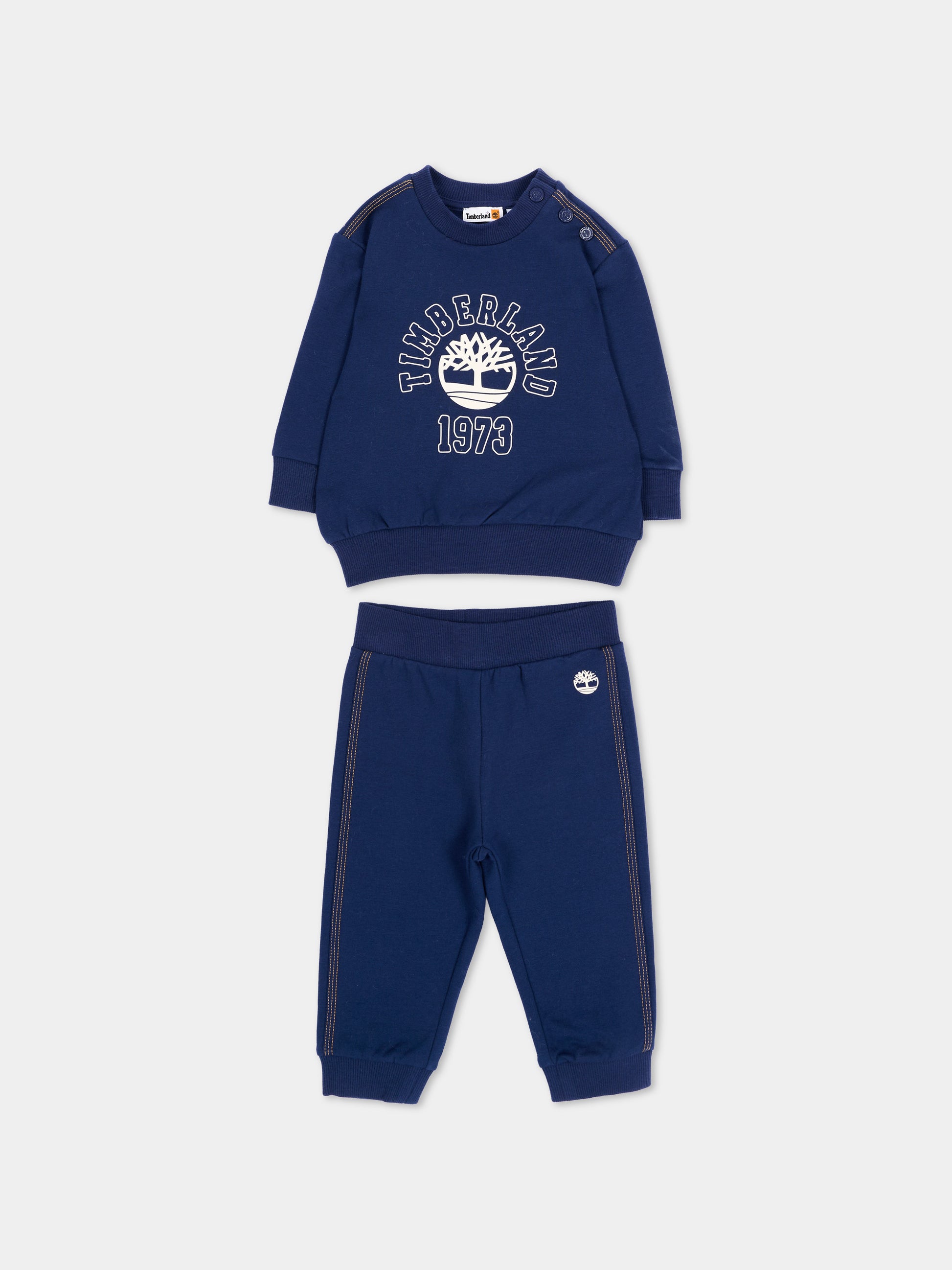 Completo sportivo lungo blu per neonato con gilet,Timberland,T61016 84N