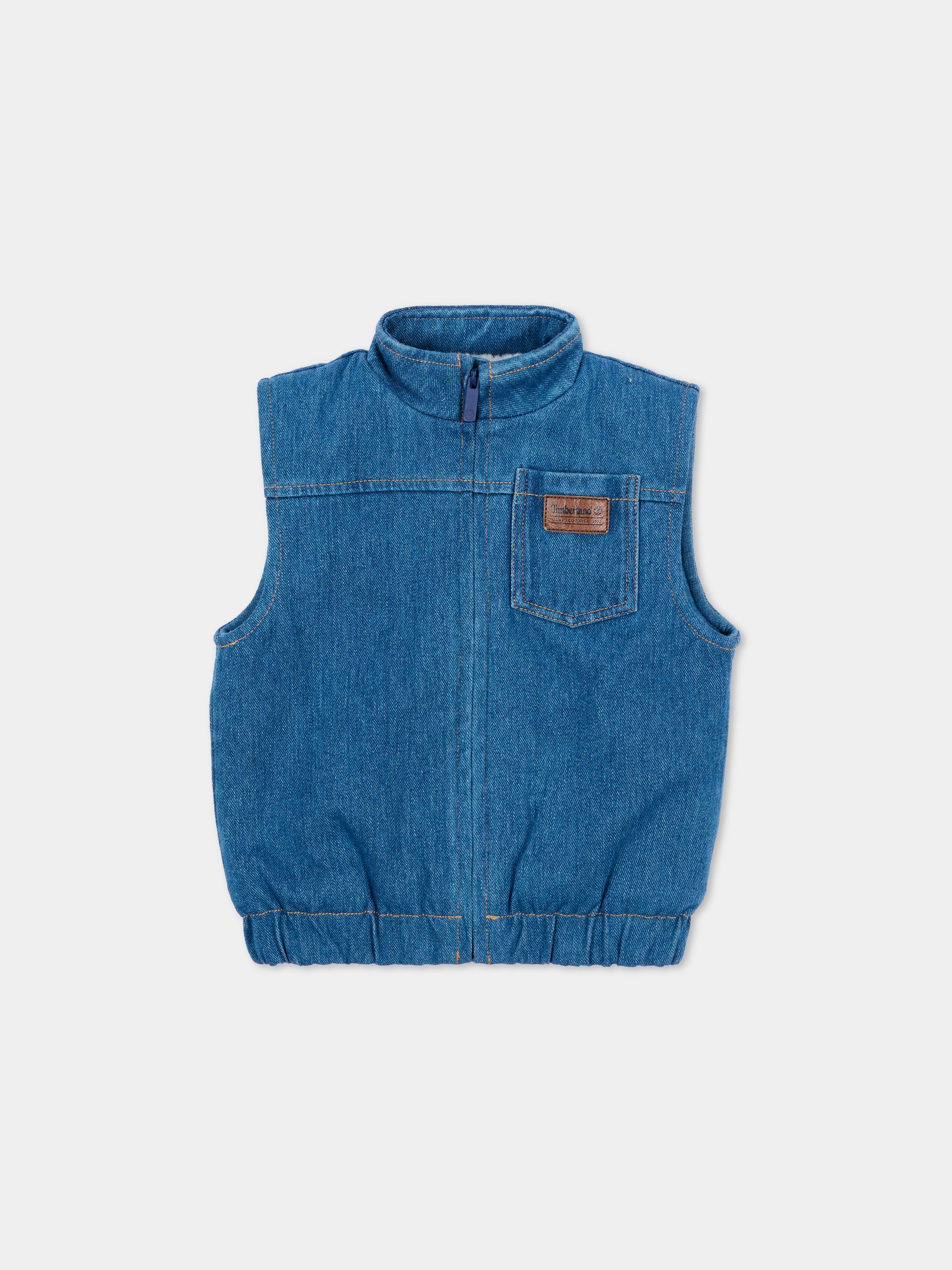 Completo sportivo lungo blu per neonato con gilet,Timberland,T61016 84N