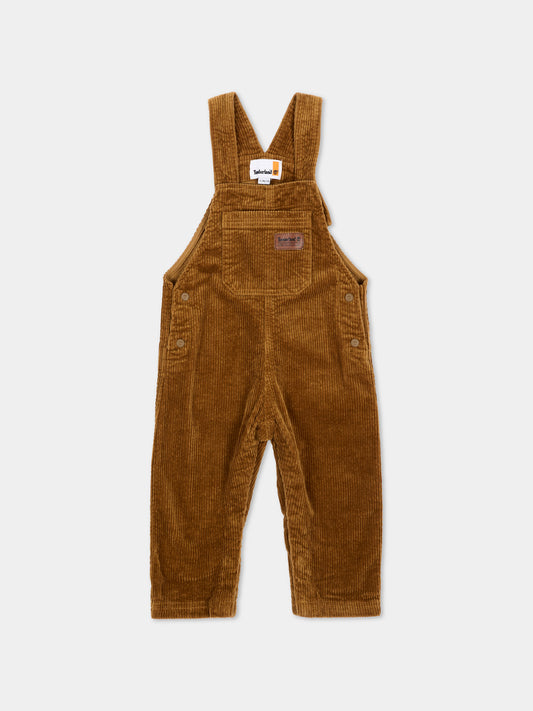 Salopette marrone per neonato,Timberland,T61021 325