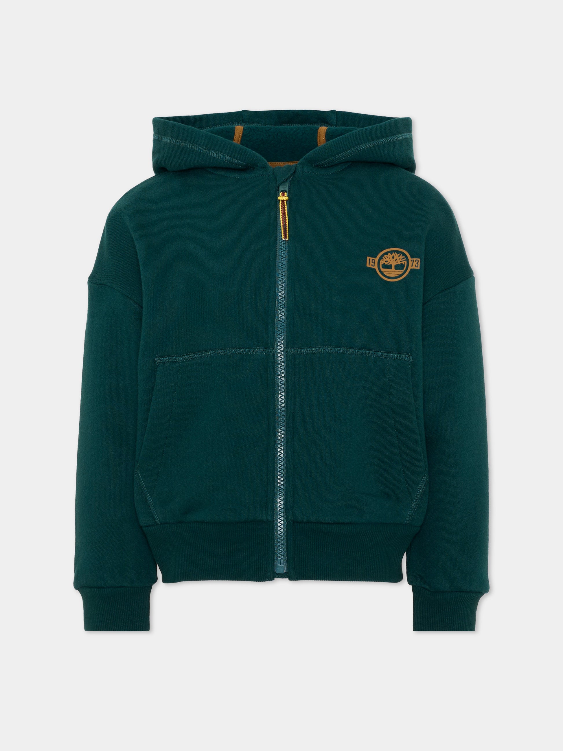 Felpa con cappuccio verde con logo,Timberland,T61067 68R
