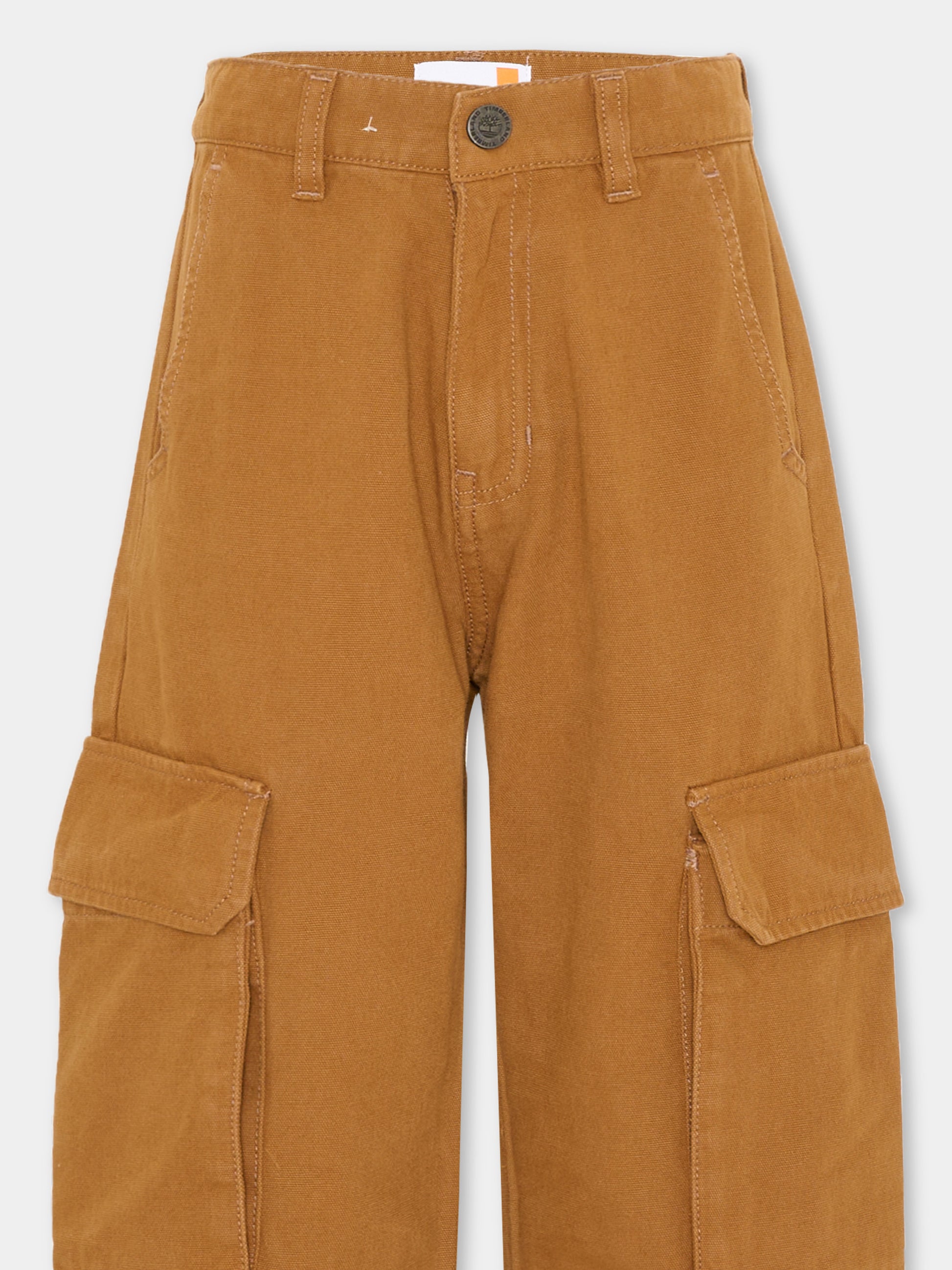 Pantalone marrone per bambino cargo,Timberland,T61079 325