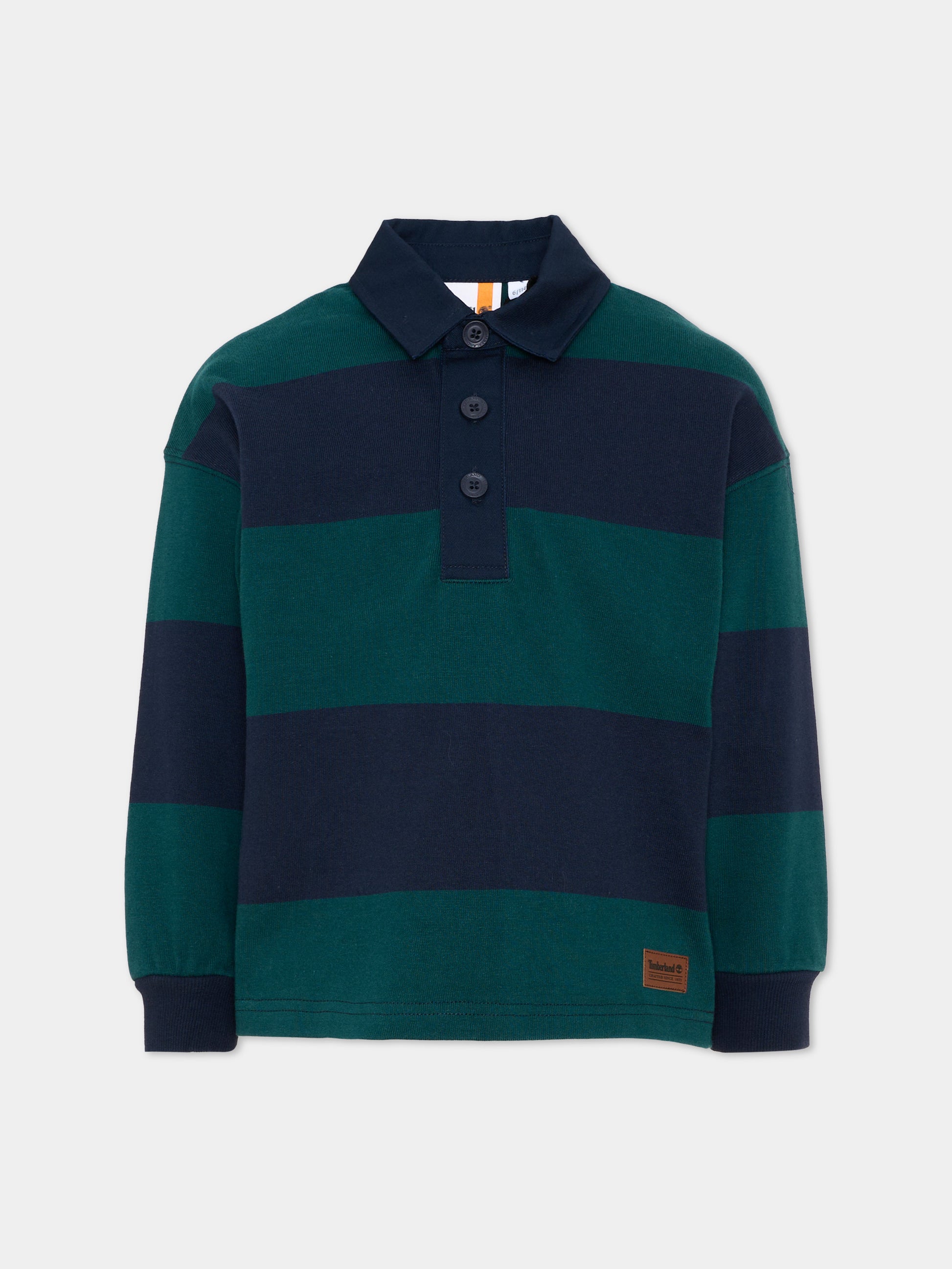 Polo a manica lunga blu a righe,Timberland,T61089 68R