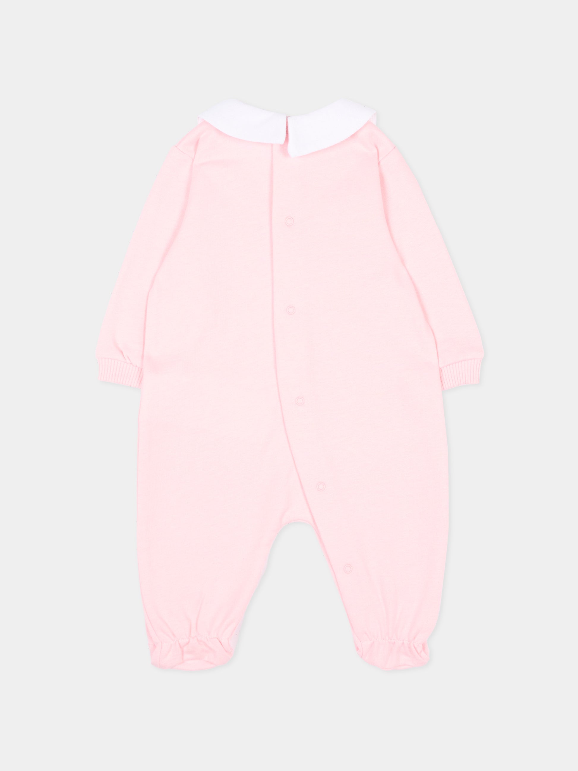 Tutina rosa per neonata con Teddy Bear,Moschino Kids,M5Y037 LCA40 50209