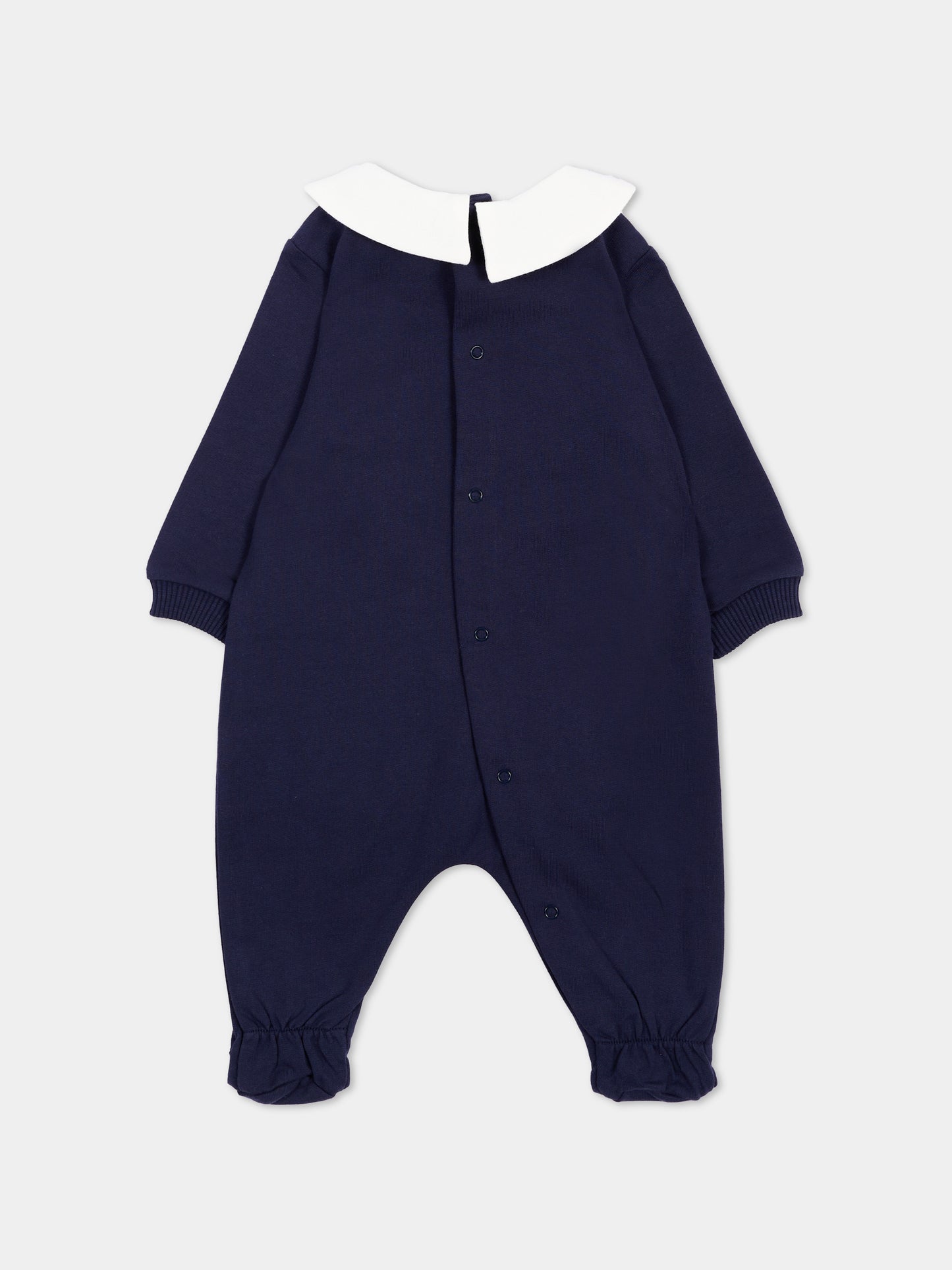 Tutina blu per neonato con Teddy Bear,Moschino Kids,M6Y037 LCA61 40016