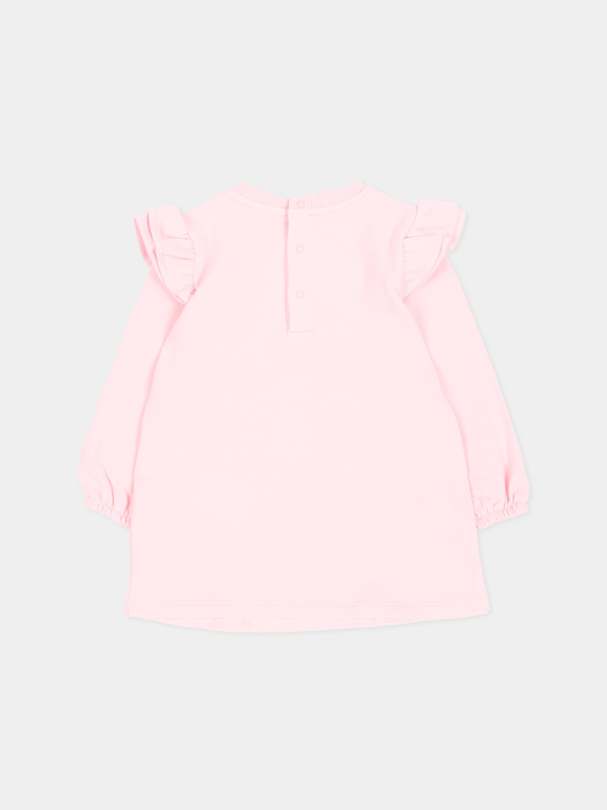 Vestito rosa per neonata con Teddy Bear,Moschino Kids,MDV0DP LDA18 50209