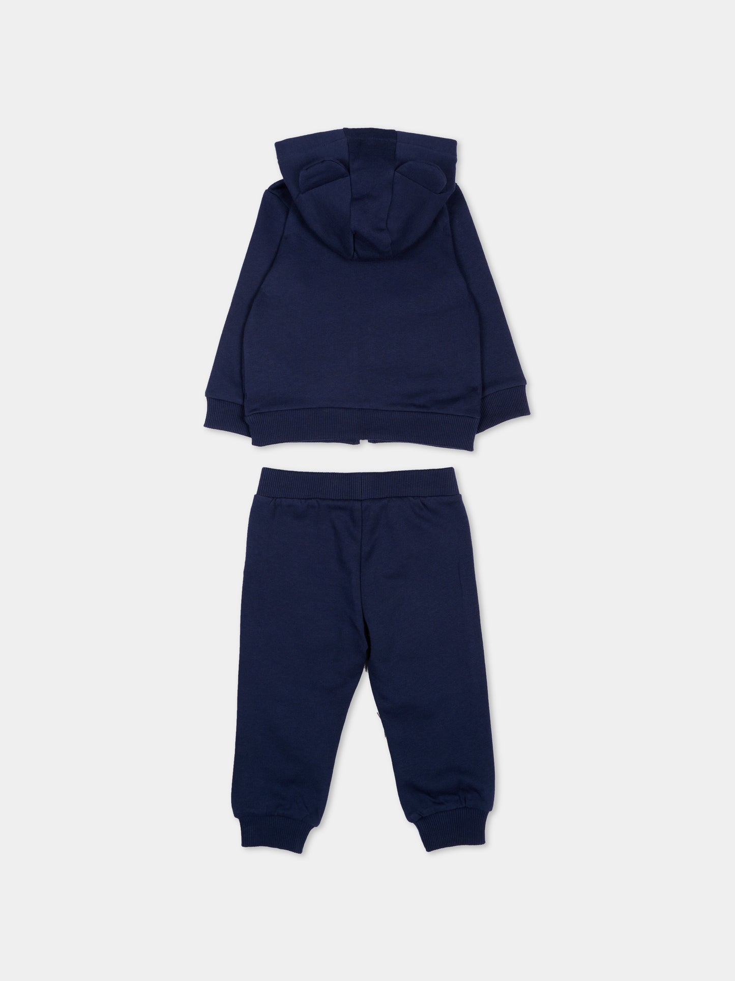 Completo sportivo blu per neonati con Teddy Bear,Moschino Kids,MNK05D LCA92 40016