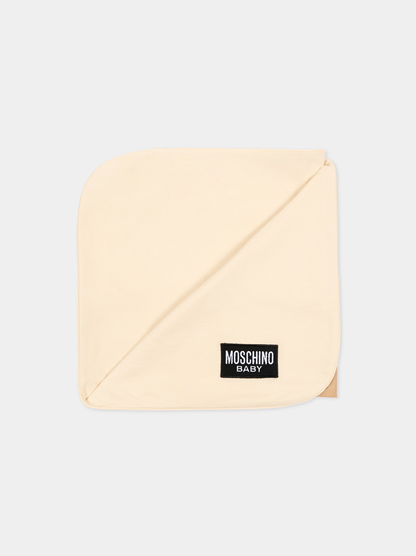 Coperta beige per neonati con Teddy Bear,Moschino Kids,MUB00O LCA40 20404