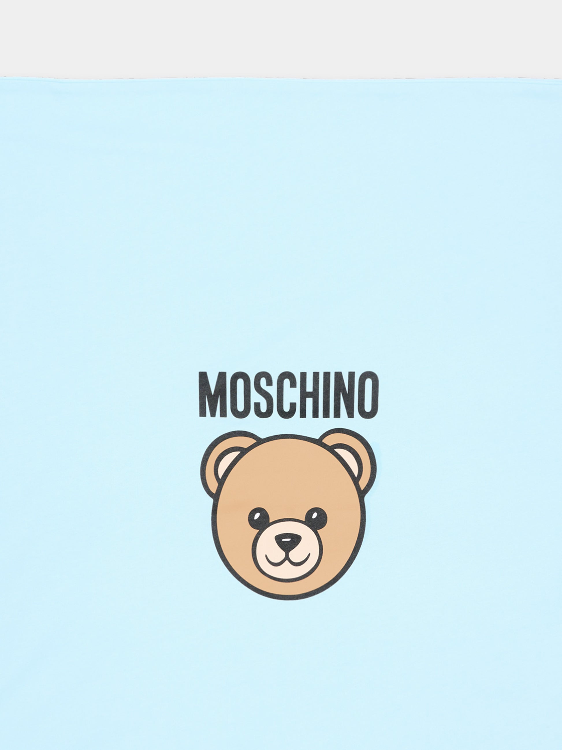 Coperta azzurra per neonato con Teddy Bear,Moschino Kids,MUB00O LCA40 40304