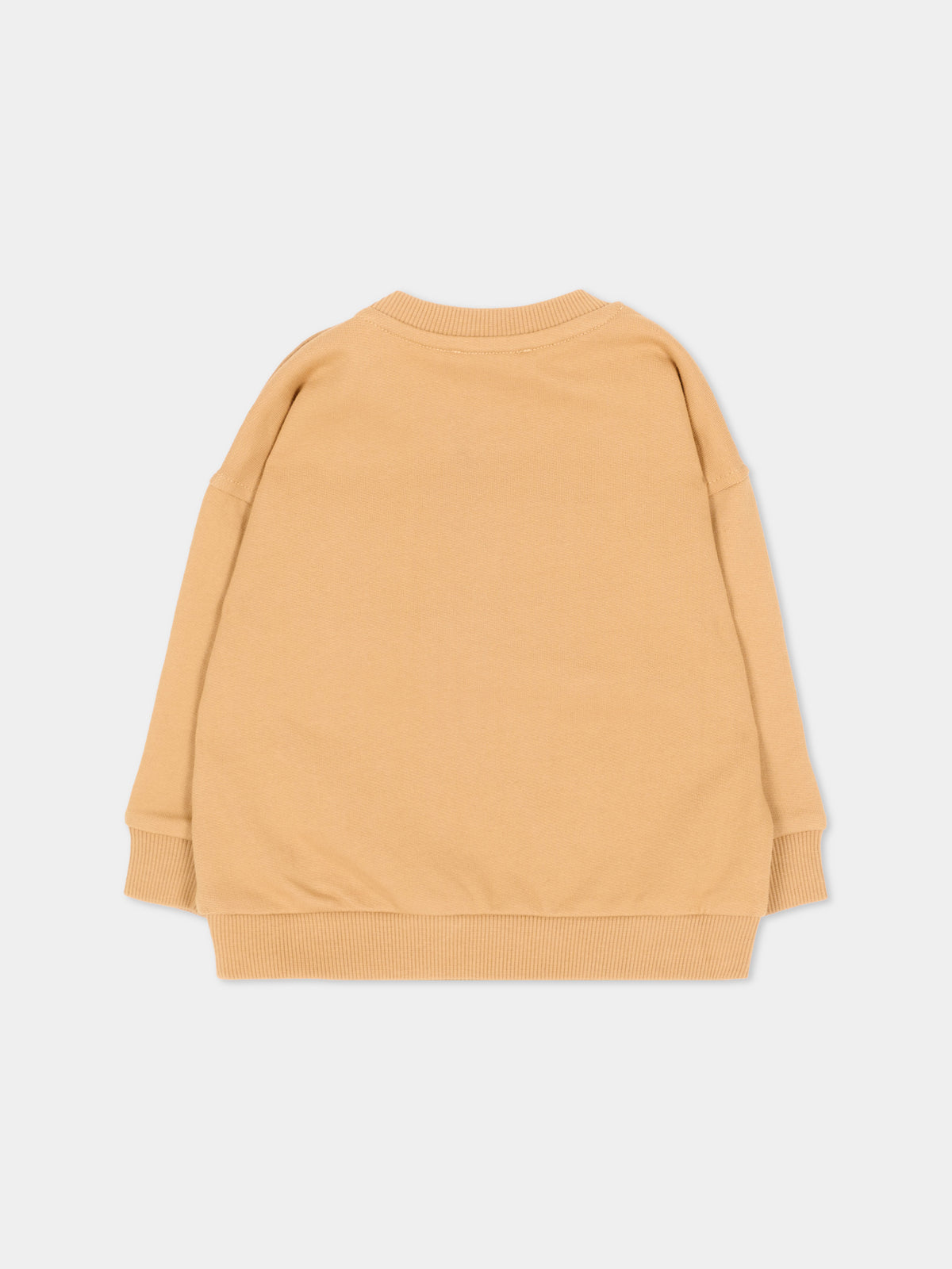 Felpa girocollo beige per neonati con Teddy Bear,Moschino Kids,MUF06F LCA93 20351