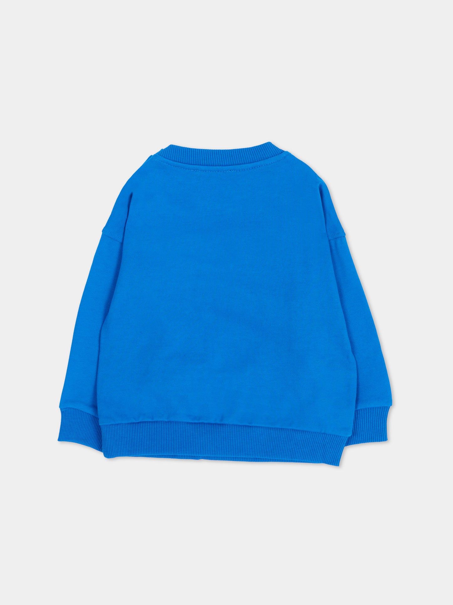Felpa blu per neonato con Teddy Bear,Moschino Kids,MUF06H LCA83 40157