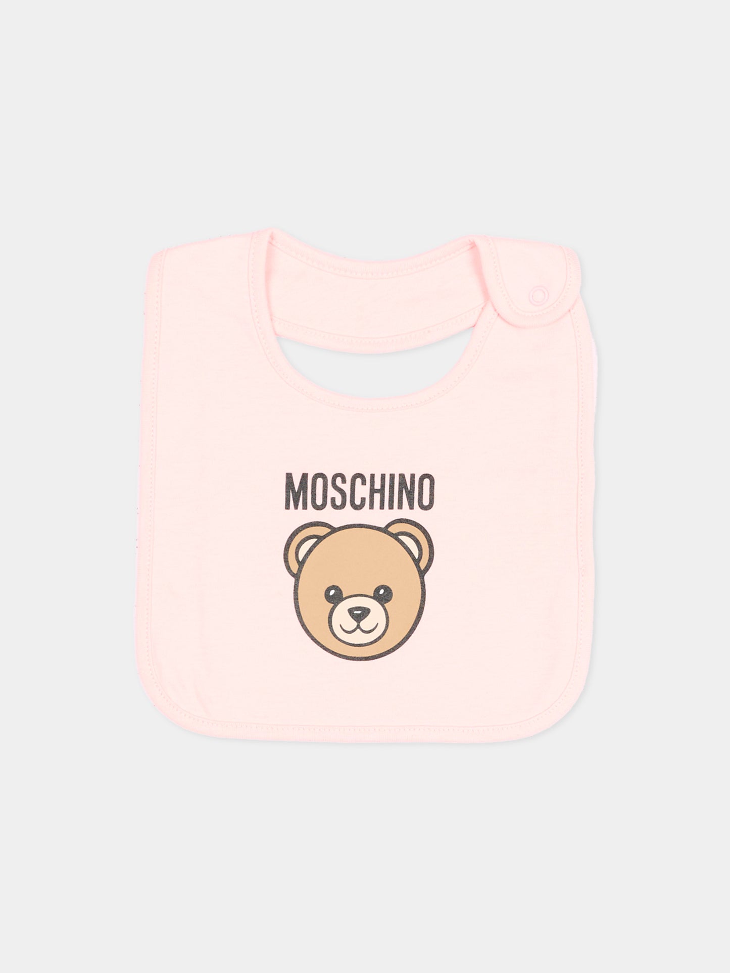 Set accessori rosa per neonata con Teddy Bear,Moschino Kids,MUY09N LCA40 50209