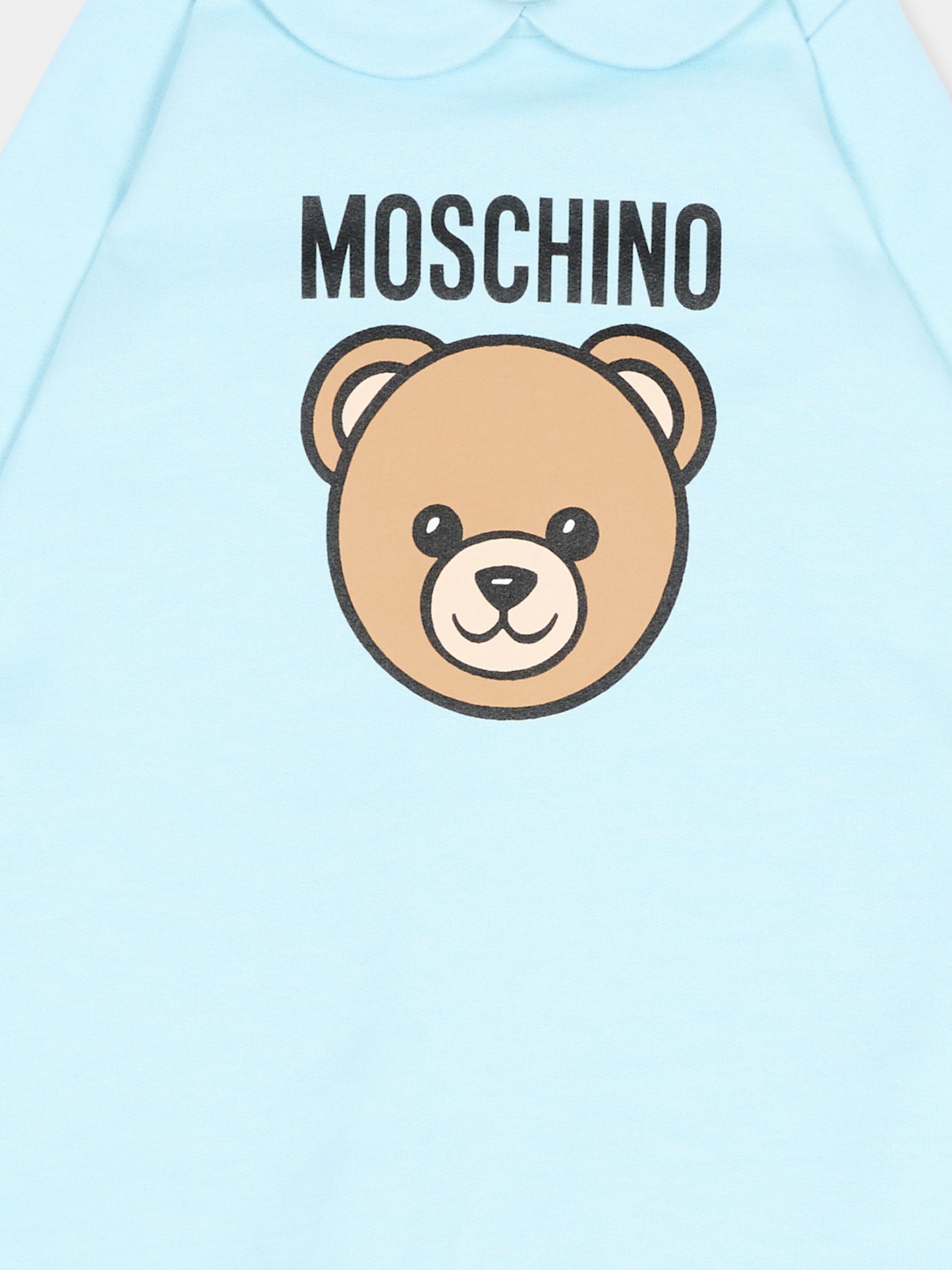 Tutina azzurra per neonato con Teddy Bear,Moschino Kids,MUY09O LCA40 40304