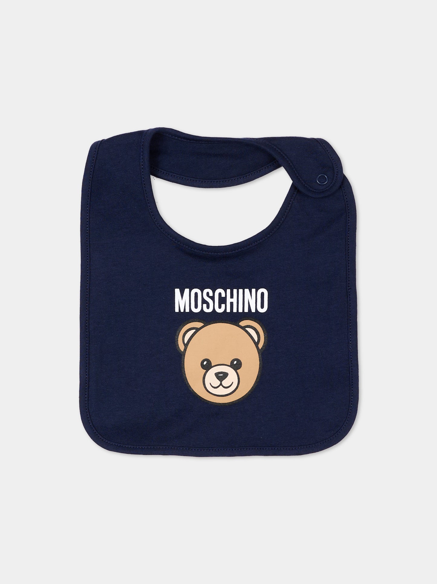 Set tutina blu per neonati con Teddy Bear,Moschino Kids,MUY09P LCA40 40016