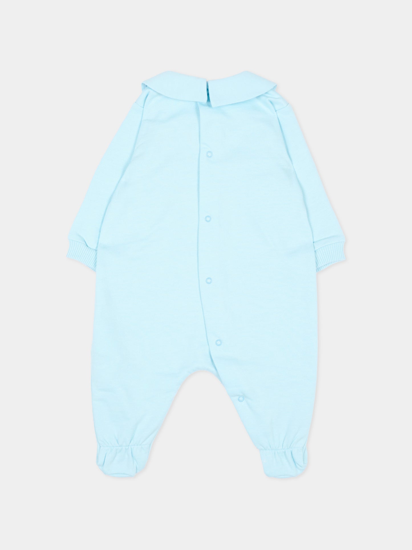 Set tutina azzurro per neonato con Teddy Bear,Moschino Kids,MUY09P LCA40 40304