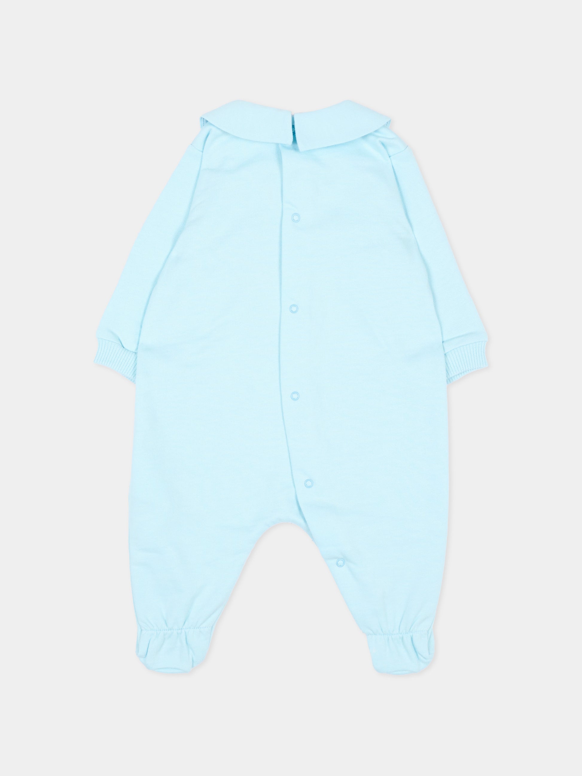 Set tutina azzurro per neonato con Teddy Bear,Moschino Kids,MUY09P LCA40 40304