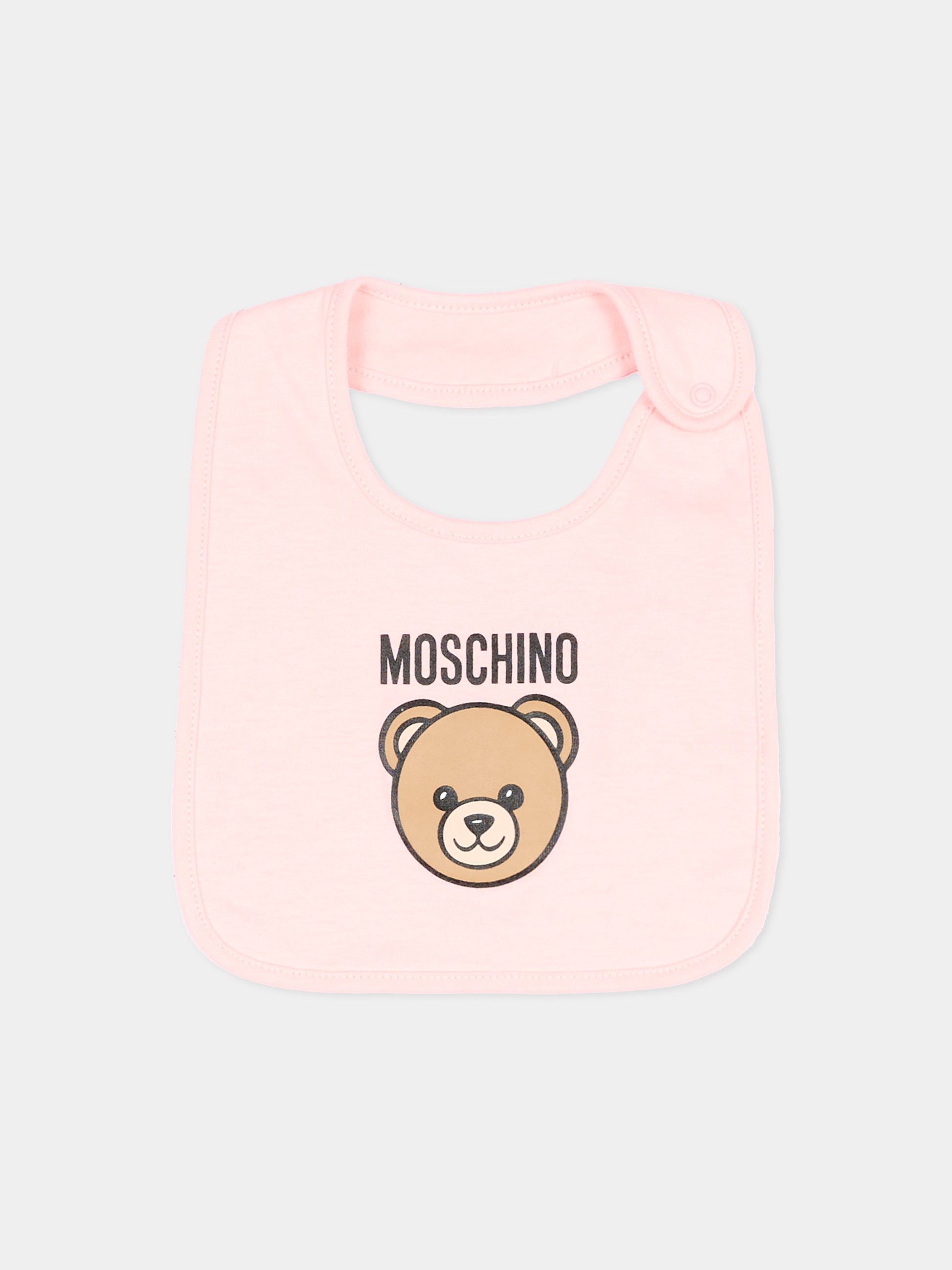 Set tutina rosa per neonata con Teddy Bear,Moschino Kids,MUY09P LCA40 50209