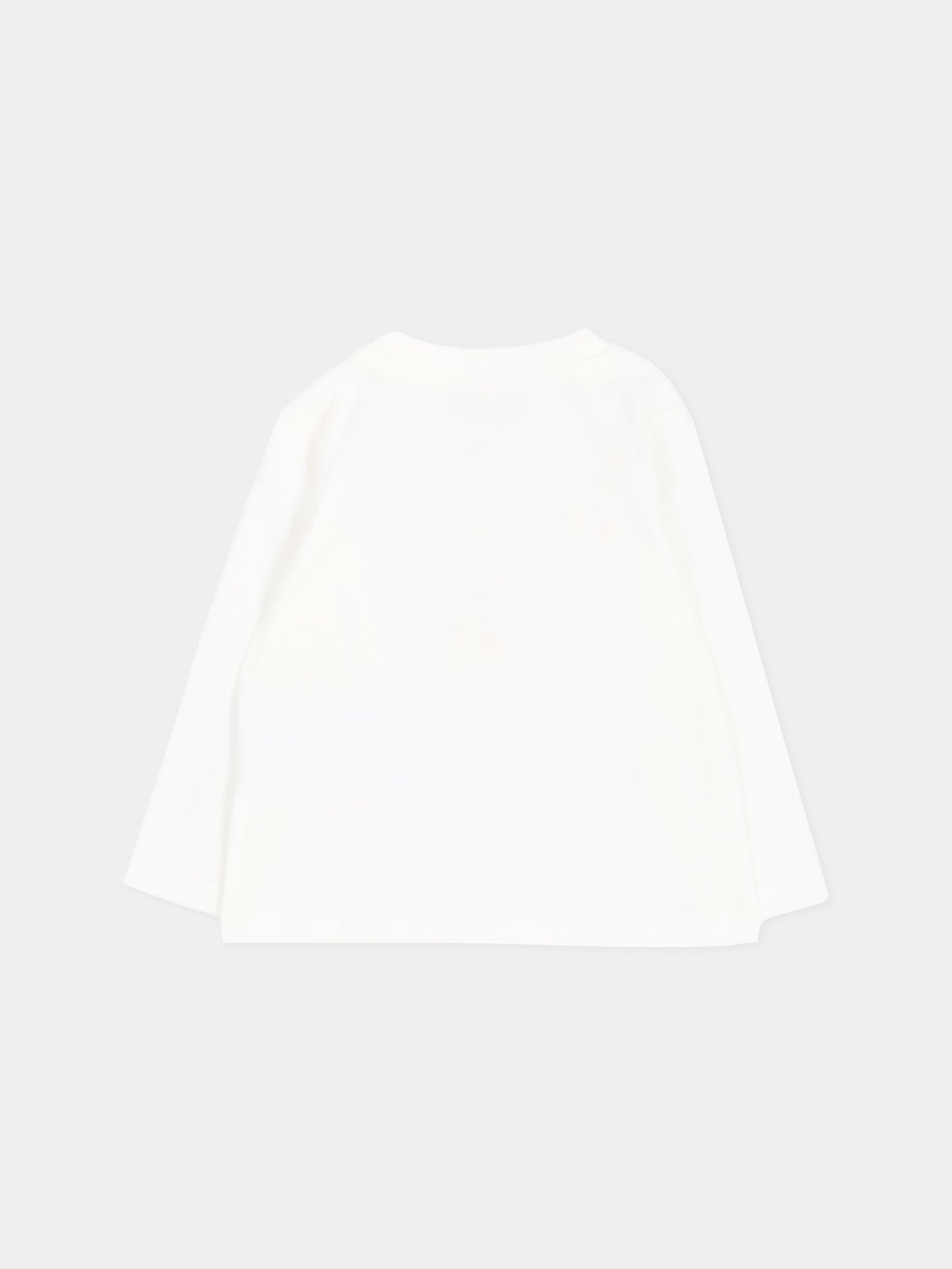 T-Shirt avorio per neonati con Teddy Bear,Moschino Kids,MVO014 LAA10 10063
