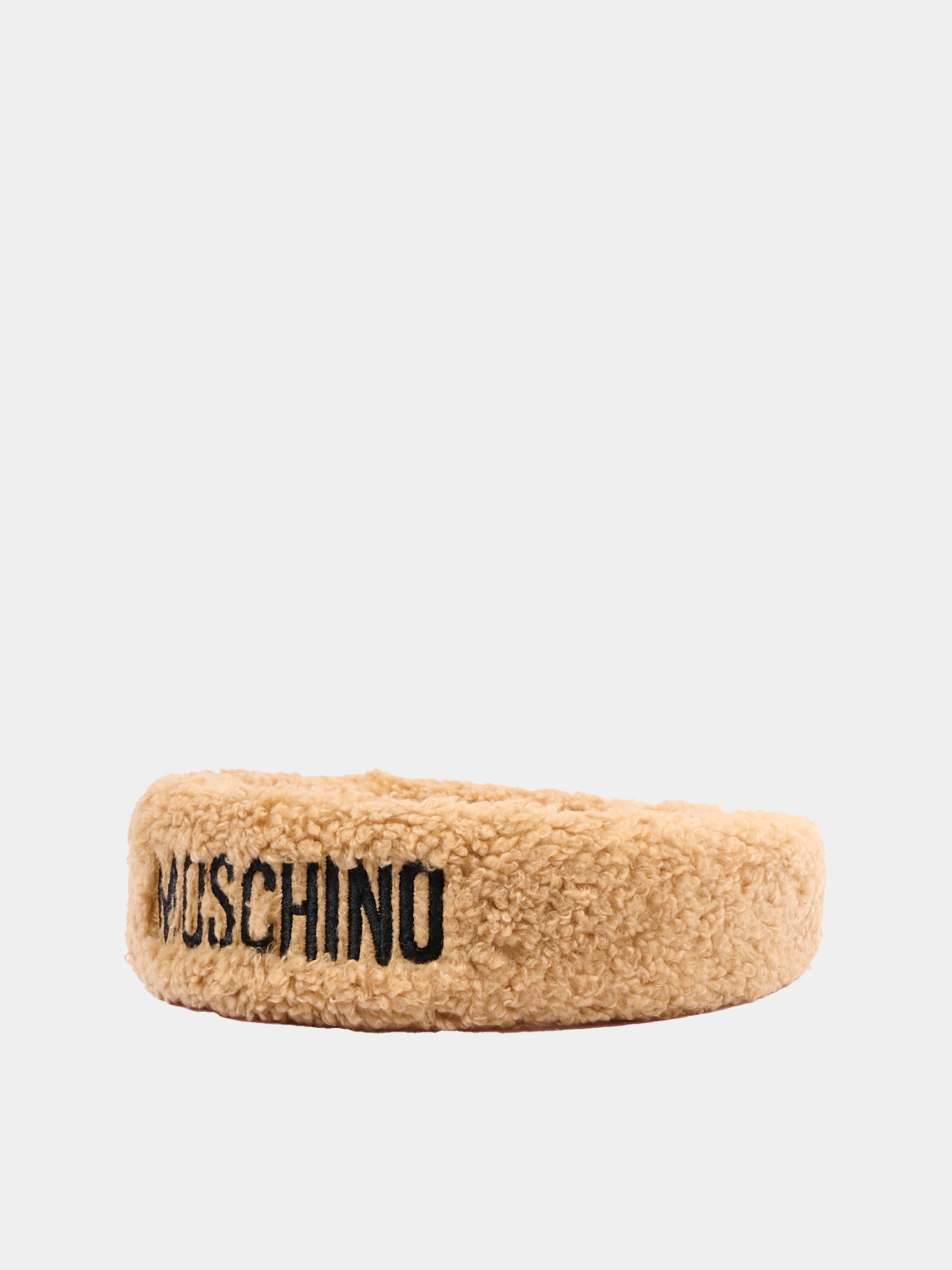 Cerchietto beige per bambina con logo,Moschino Kids,HDX01Q LIA00 20351