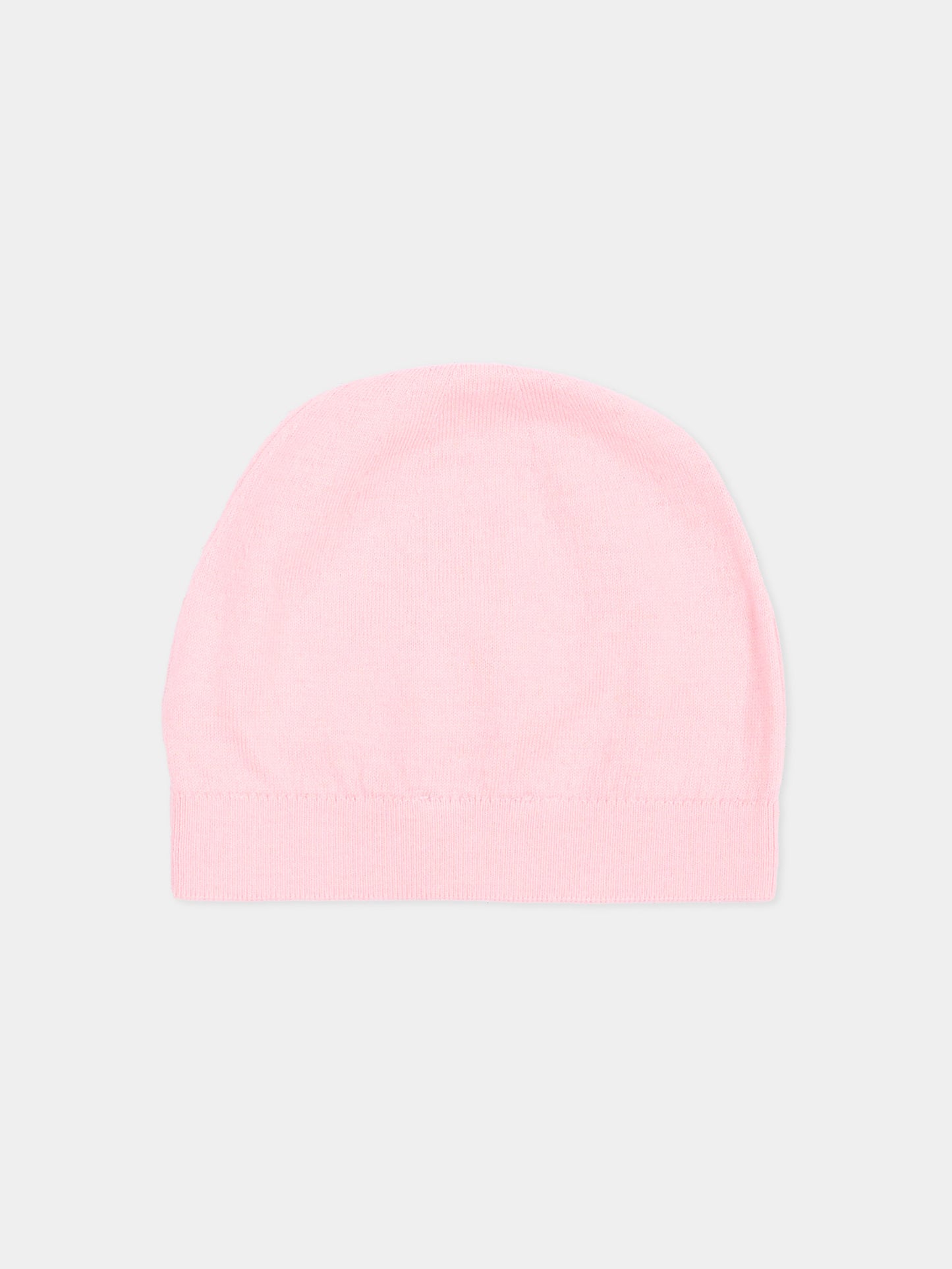 Berretto rosa per bambina con Teddy Bear,Moschino Kids,HMX02O LHE43 50209