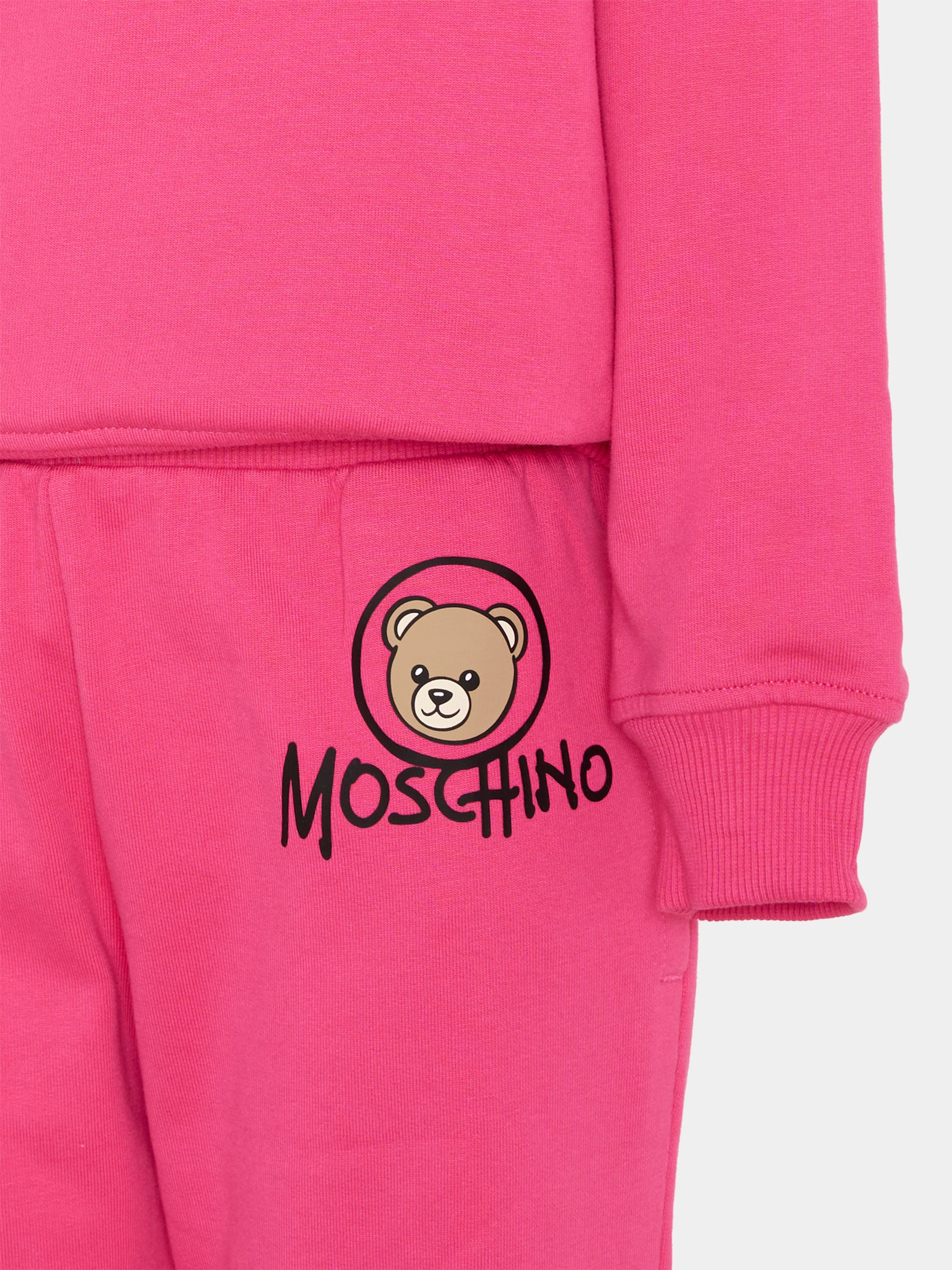 Completo sportivo fucsia per bambina con Teddy Bear,Moschino Kids,HUK04R LCA83 51450