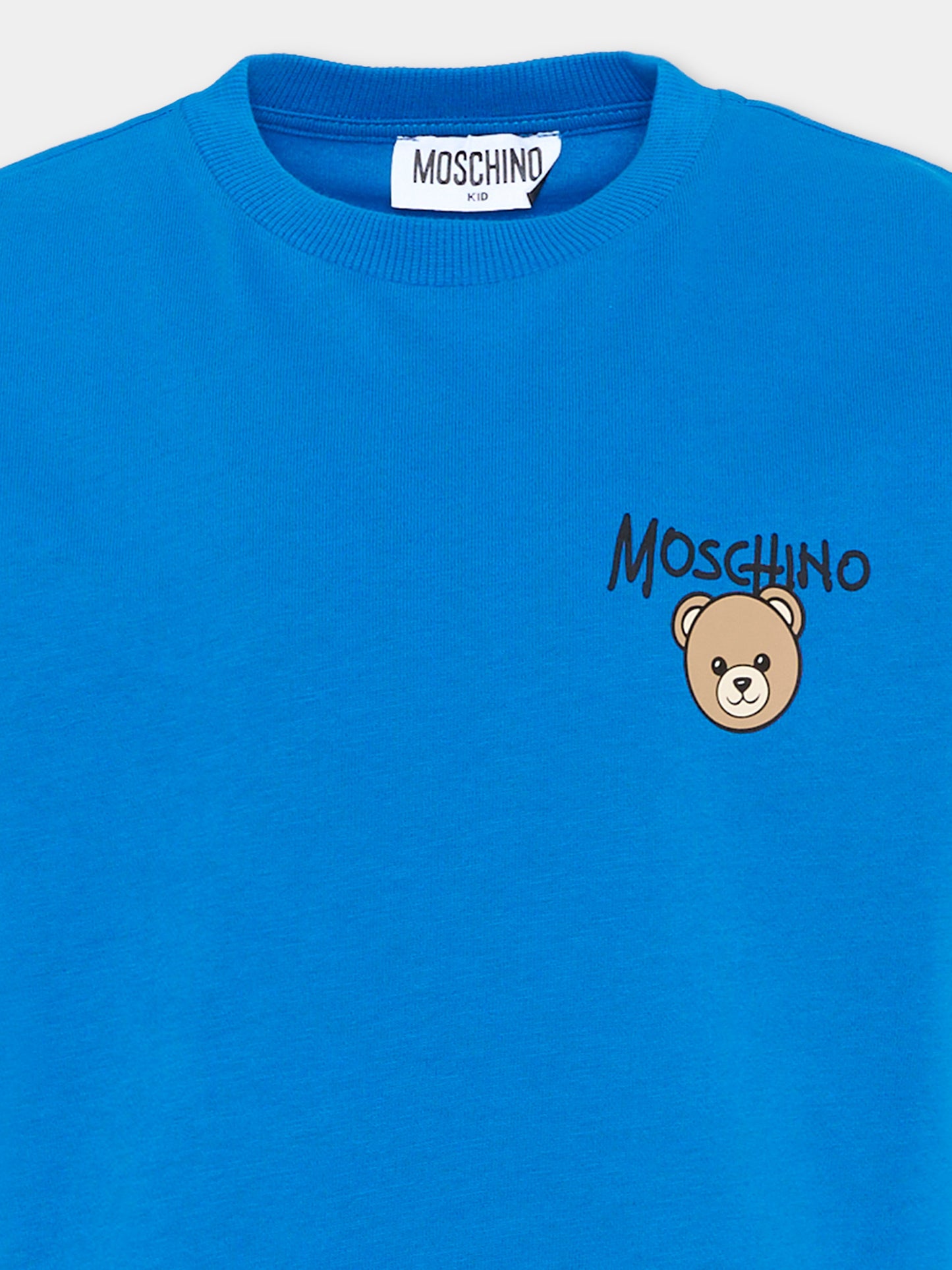 T-Shirt azzurro per bambino con Teddy Bear,Moschino Kids,HUM05V LAA34 40157
