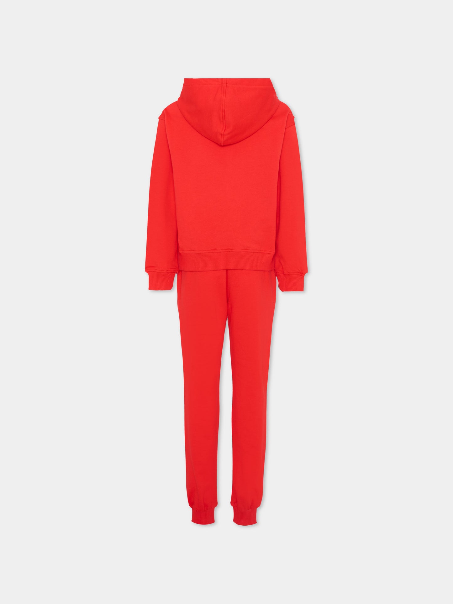 Completo sportivo rosso per bambini con Teddy Bear,Moschino Kids,HUK04A LCA40 50109