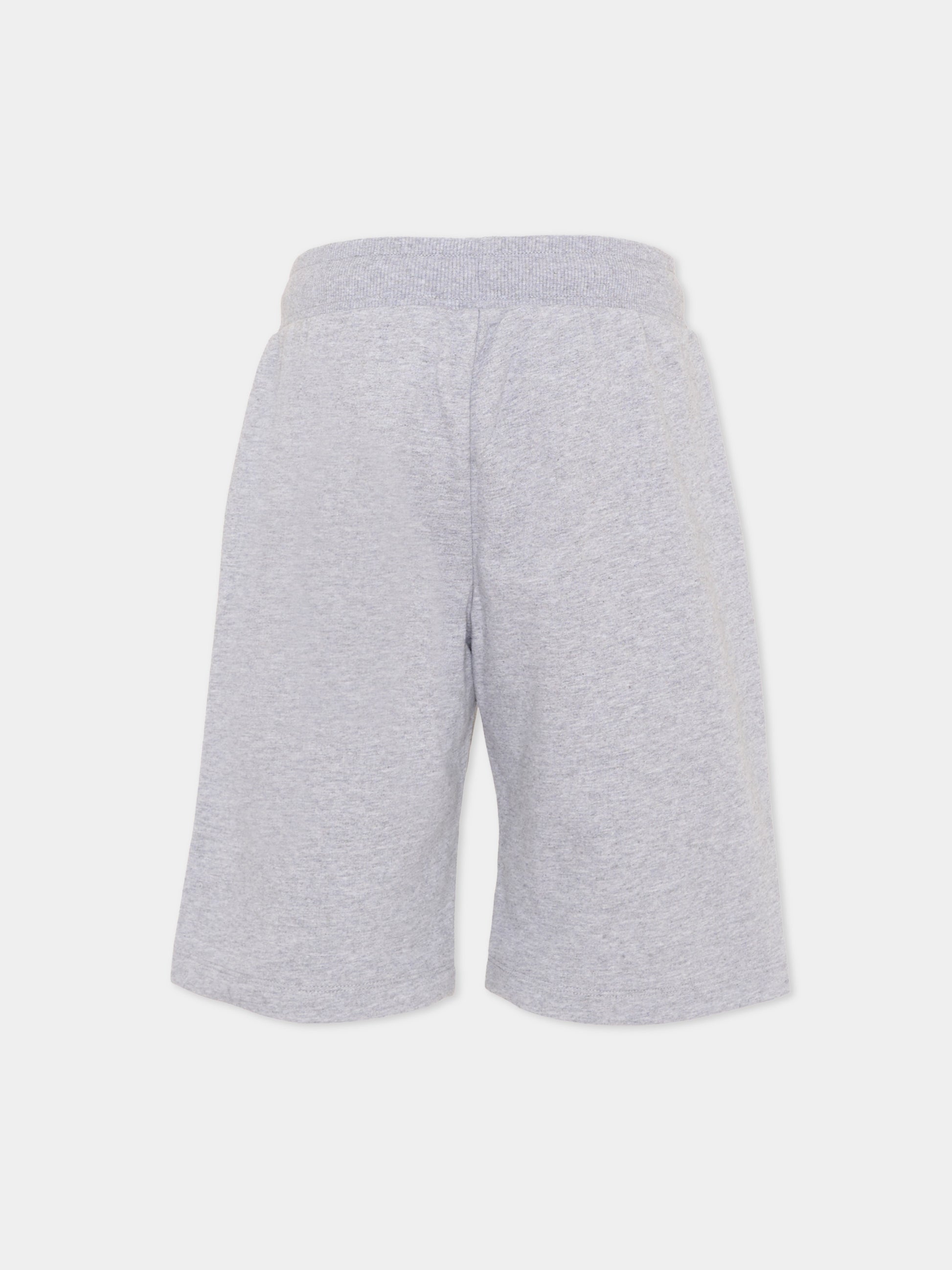 Shorts sportivi grigi per bambino con logo,Moschino Kids,HUQ02H LCA40 60901