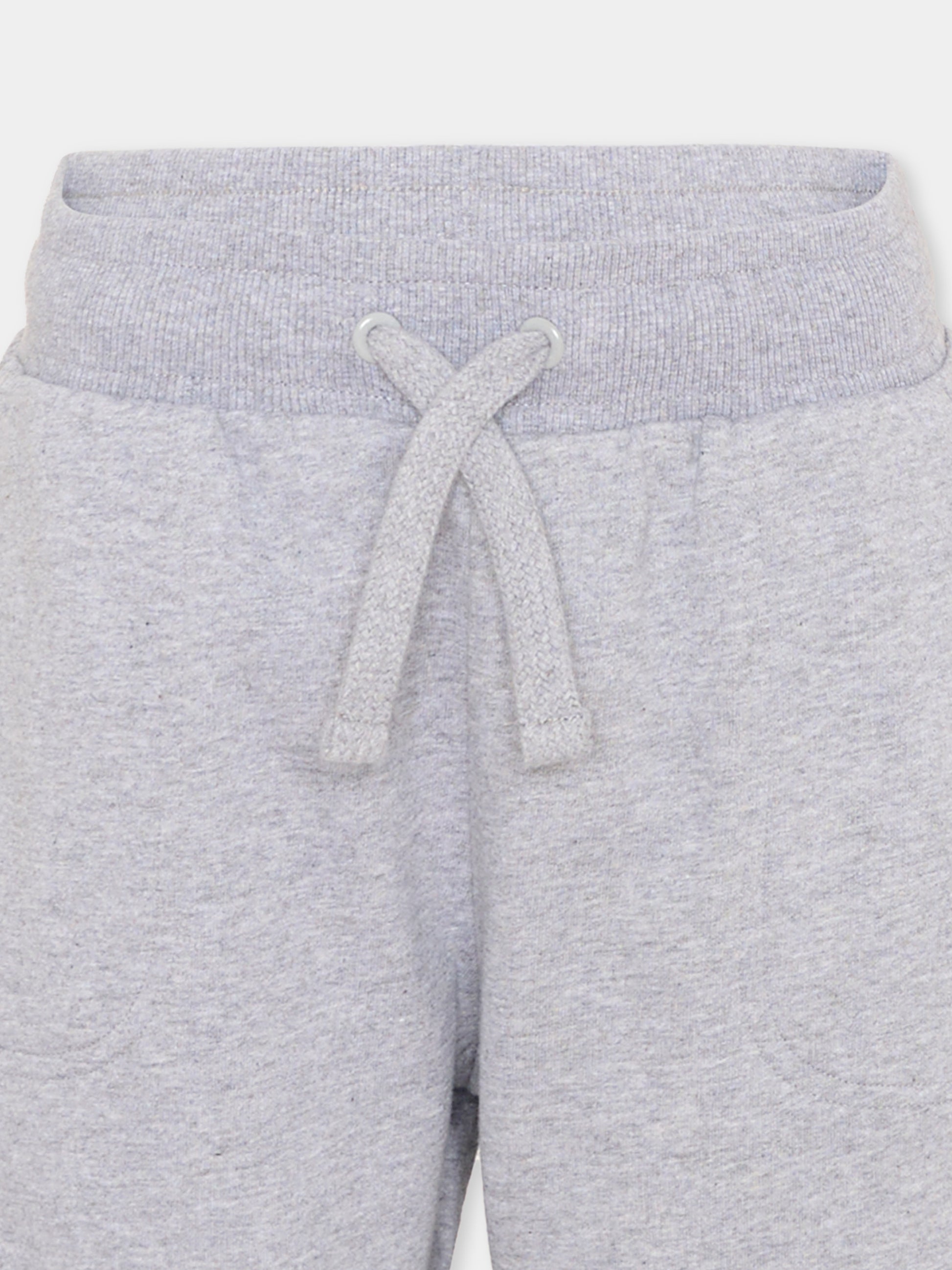 Shorts sportivi grigi per bambino con logo,Moschino Kids,HUQ02H LCA40 60901